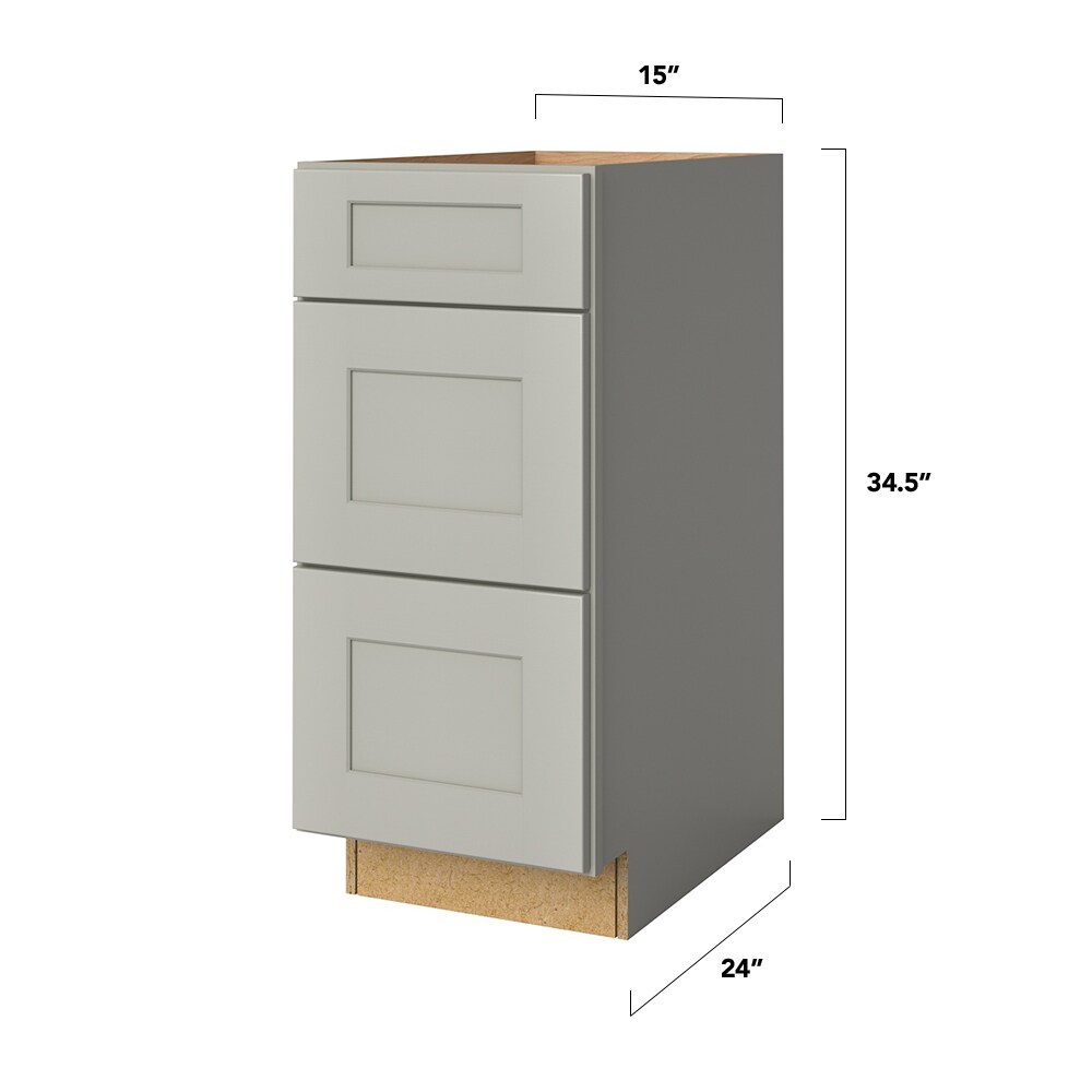 allen + roth Stonewall 15-in W x 34.5-in H x 24-in D Stone Drawer Base ...
