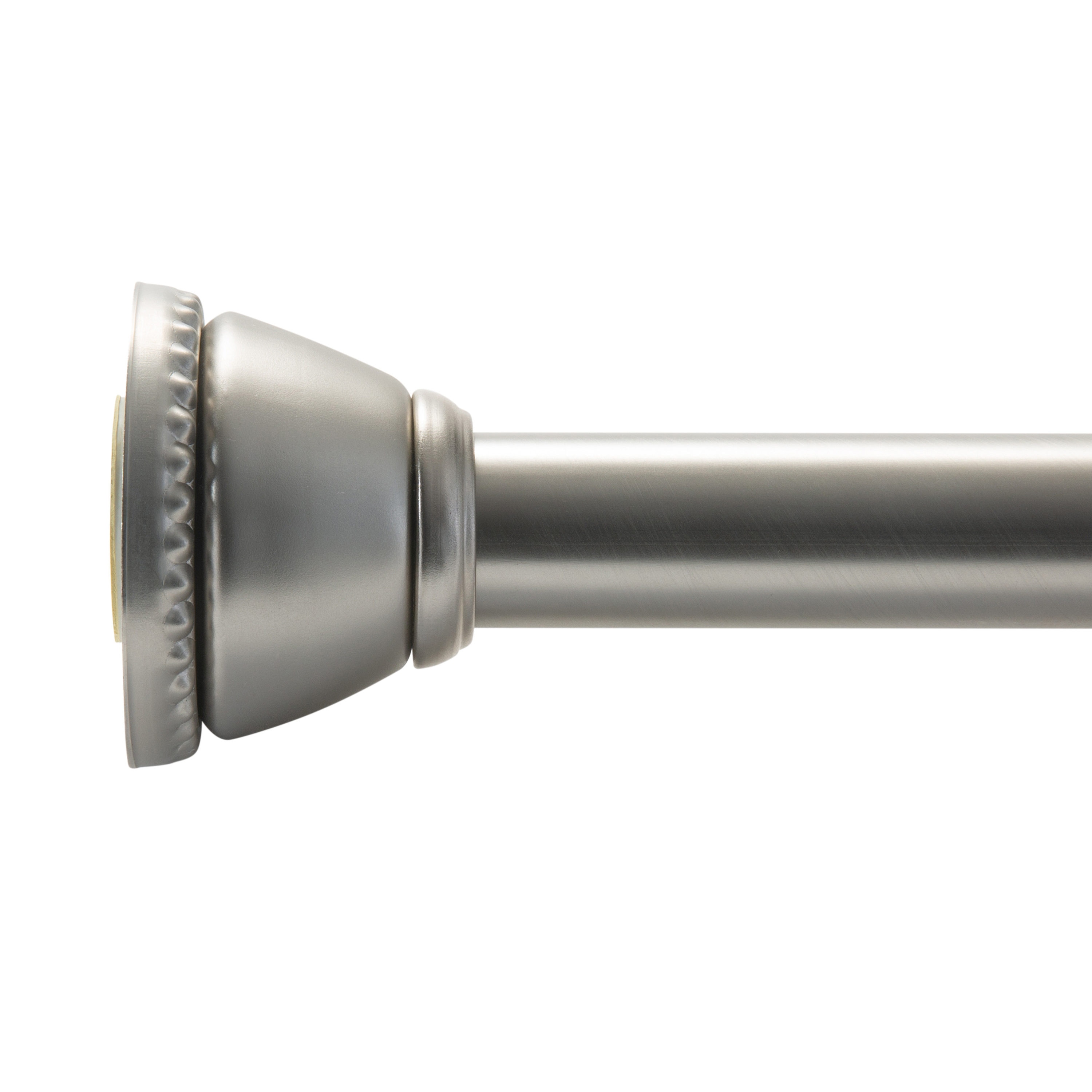 Bath Bliss 5883-SAT 42-in to 72-in Satin Tension Single straight Adjustable Shower Curtain Rod