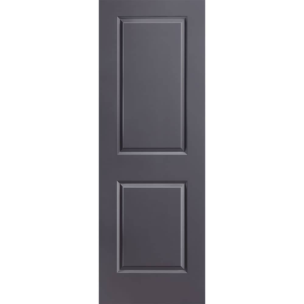 Masonite 1316019 Traditional 28-in x 80-in Slate 2-panel square Smooth Solid core Prefinished Molded composite Slab Door
