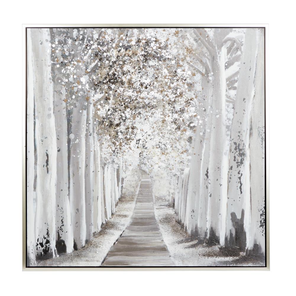 Grayson Lane Gold Framed 47-in H x 47-in W Landscape Painting on Canvas ...
