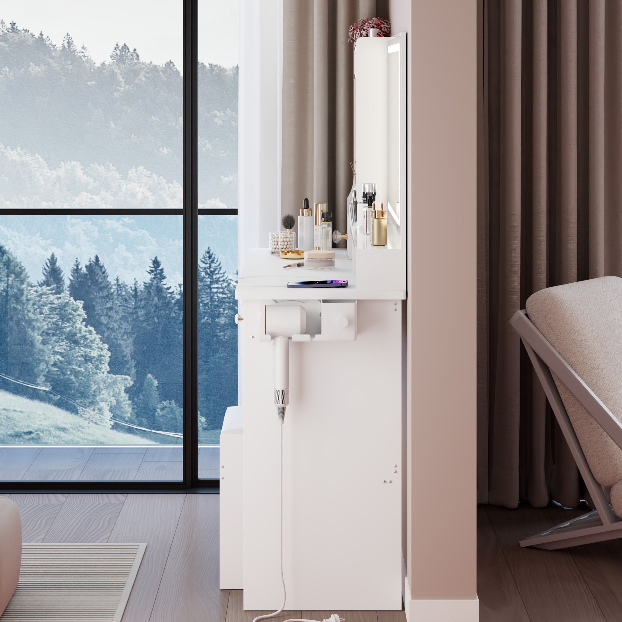 Homy Casa MORY WHITE Bedroom-Vanities - View #6