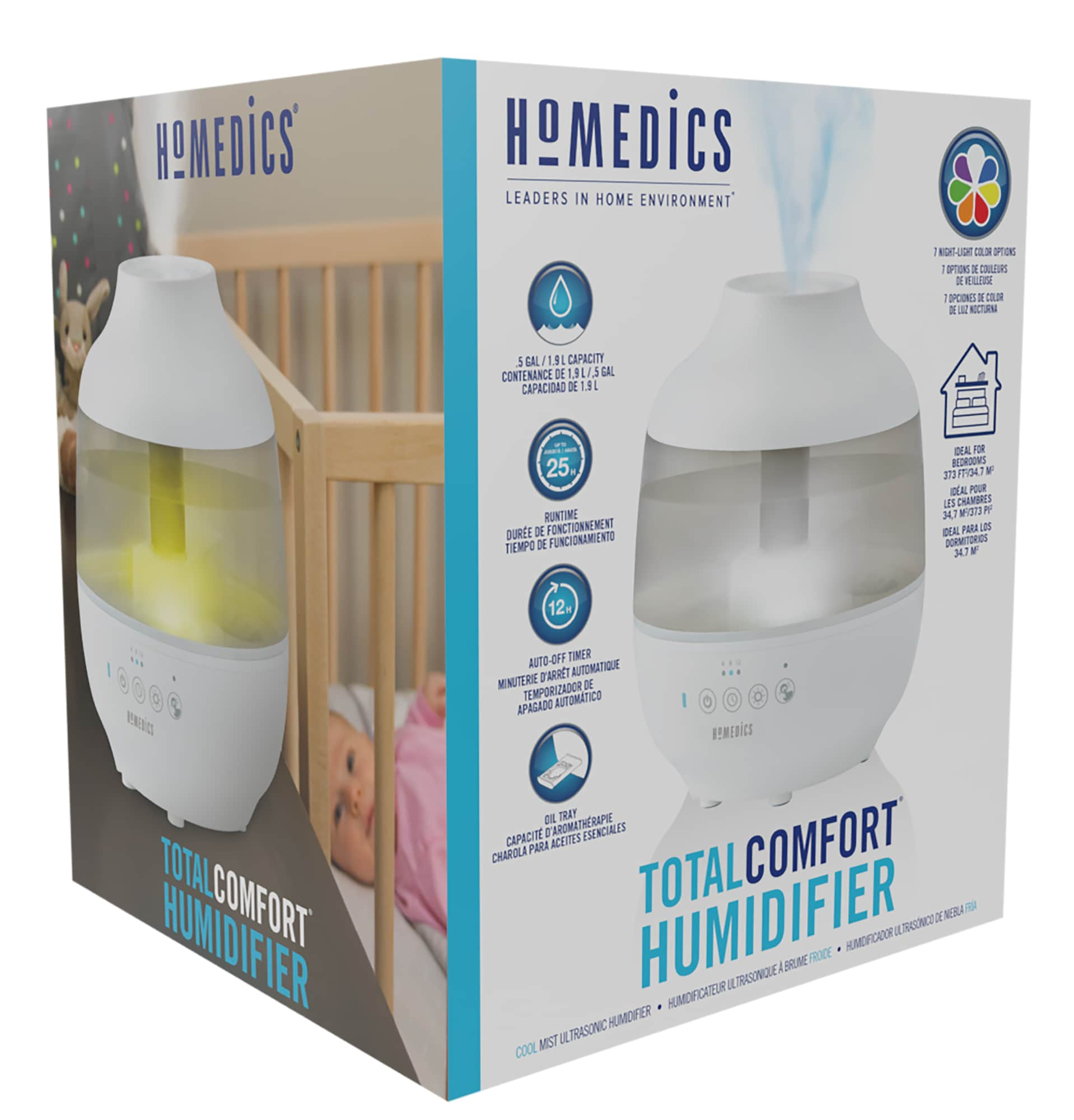 HOMEDICS TotalComfort 0.5-Gallon Tabletop Cool Mist Electronic ...