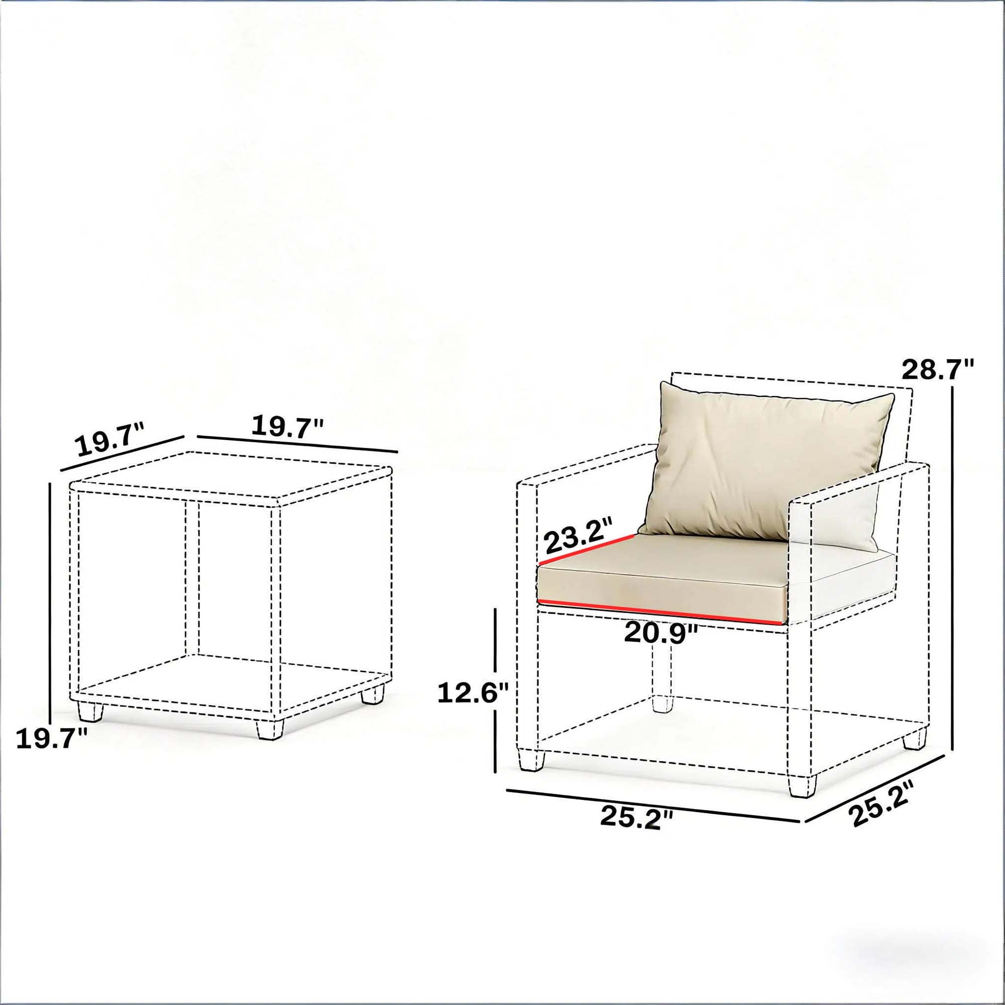 Clihome SL-97WF-AA Patio-Conversation-Sets - View #4