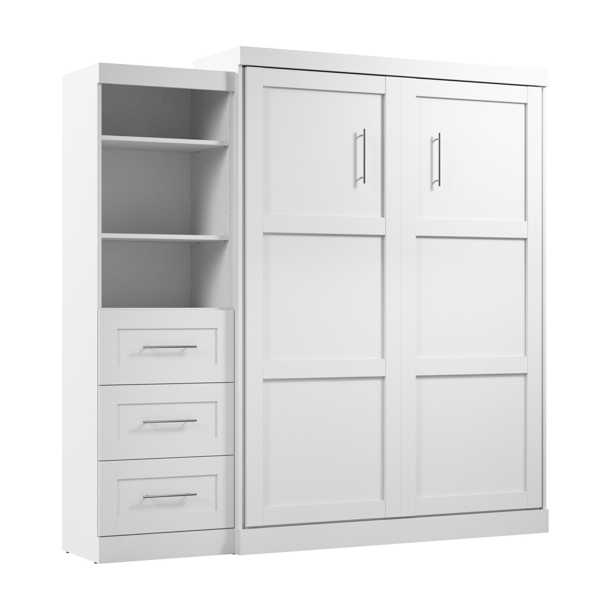 Bestar Pur White Queen Composite Murphy Bed In The Beds Department At ...