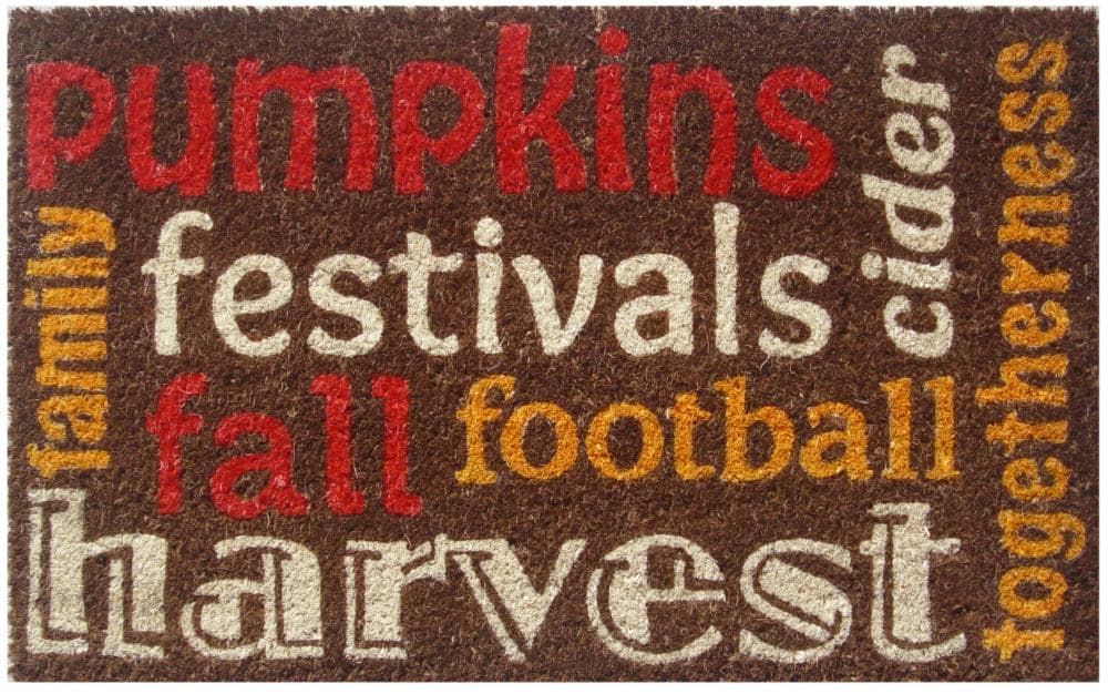 Entryways P1097 Sweet Home Brown Rectangular Outdoor Fall Door Mat
