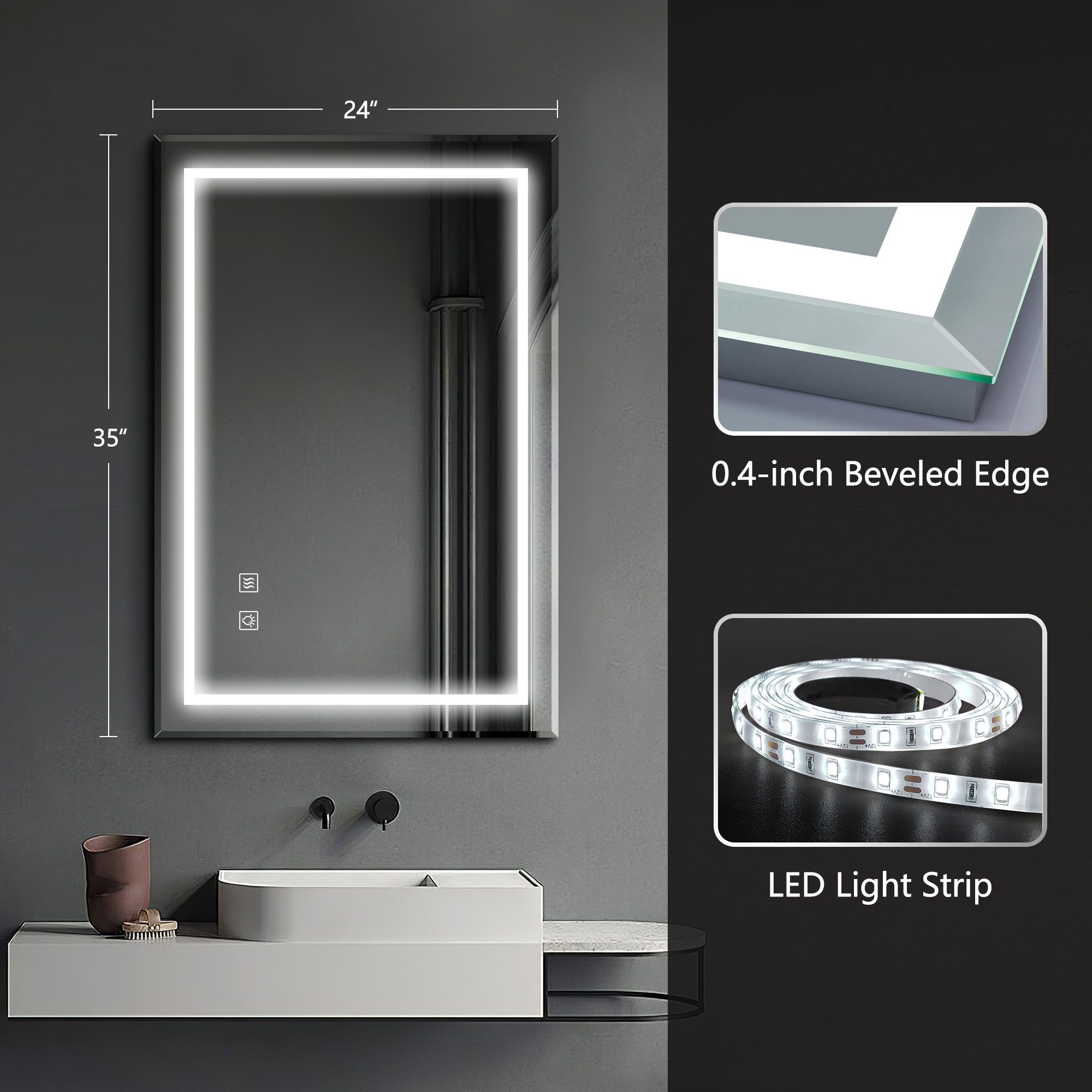 Dovelina LS-A-MR03068 Framed-Bath-Mirrors - View #9