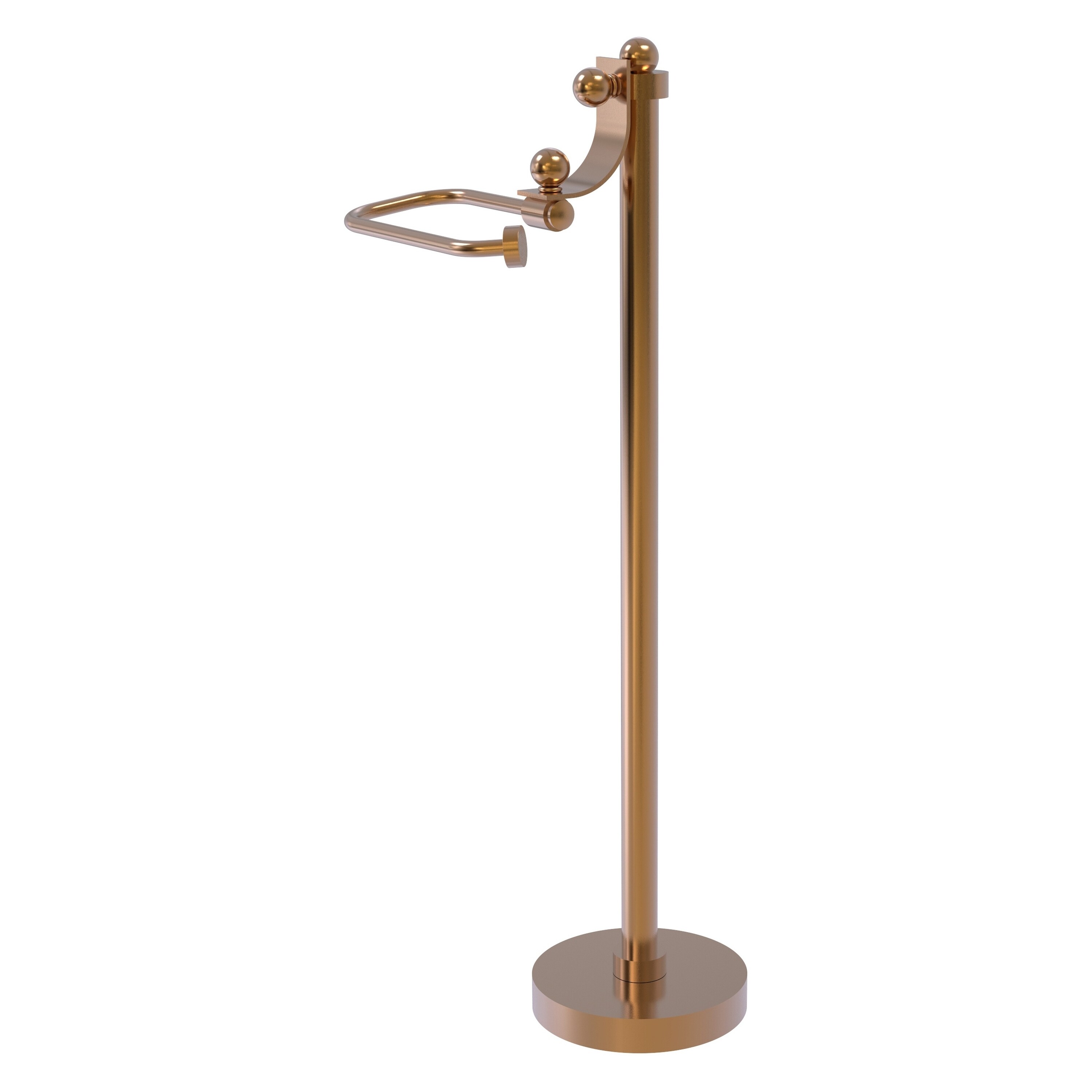 Allied Brass TS-27-BBR Brushed Bronze Freestanding Single post Toilet Paper Holder 1 -Rolls with Storage