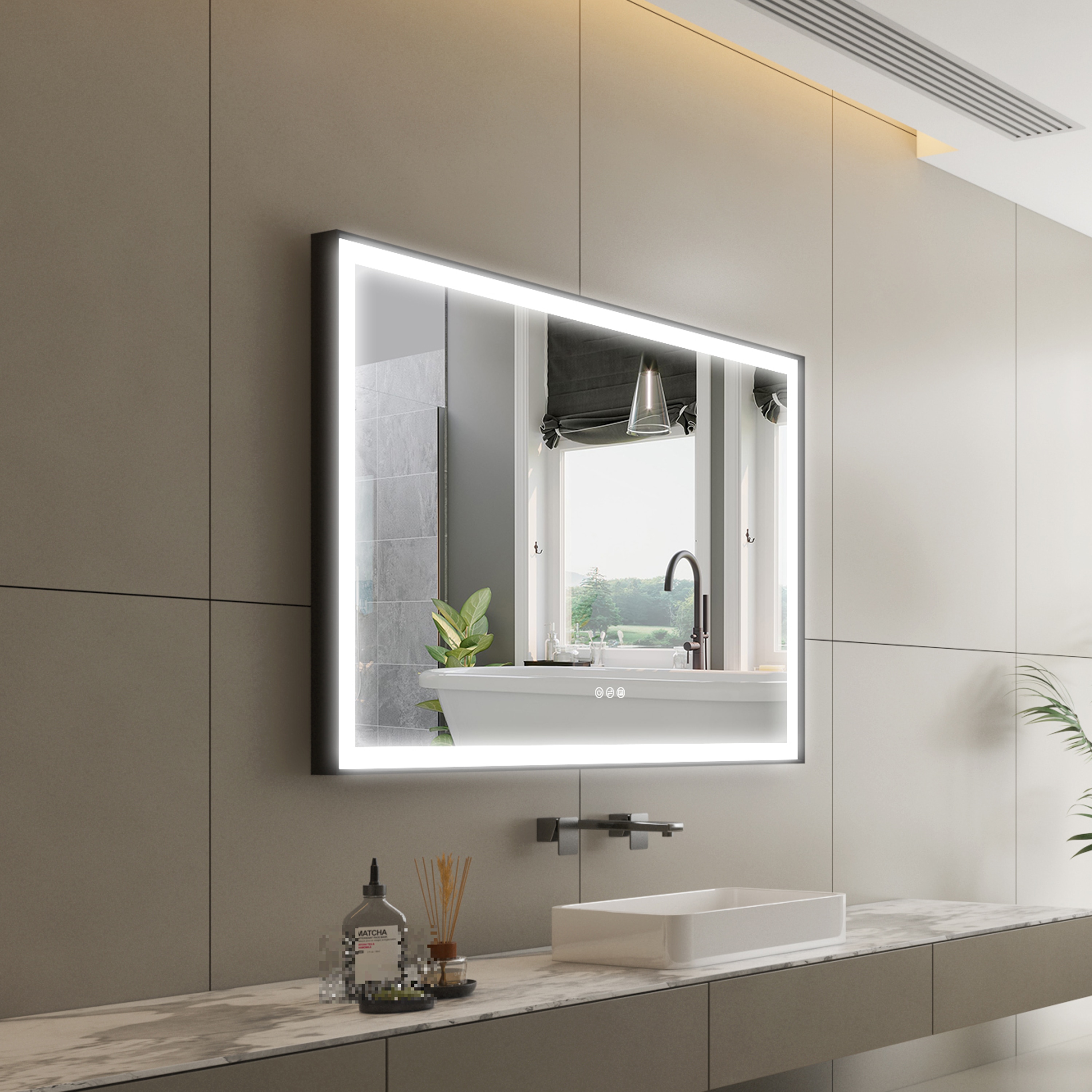 Forclover FLW-ER4836B Framed-Bath-Mirrors - View #2
