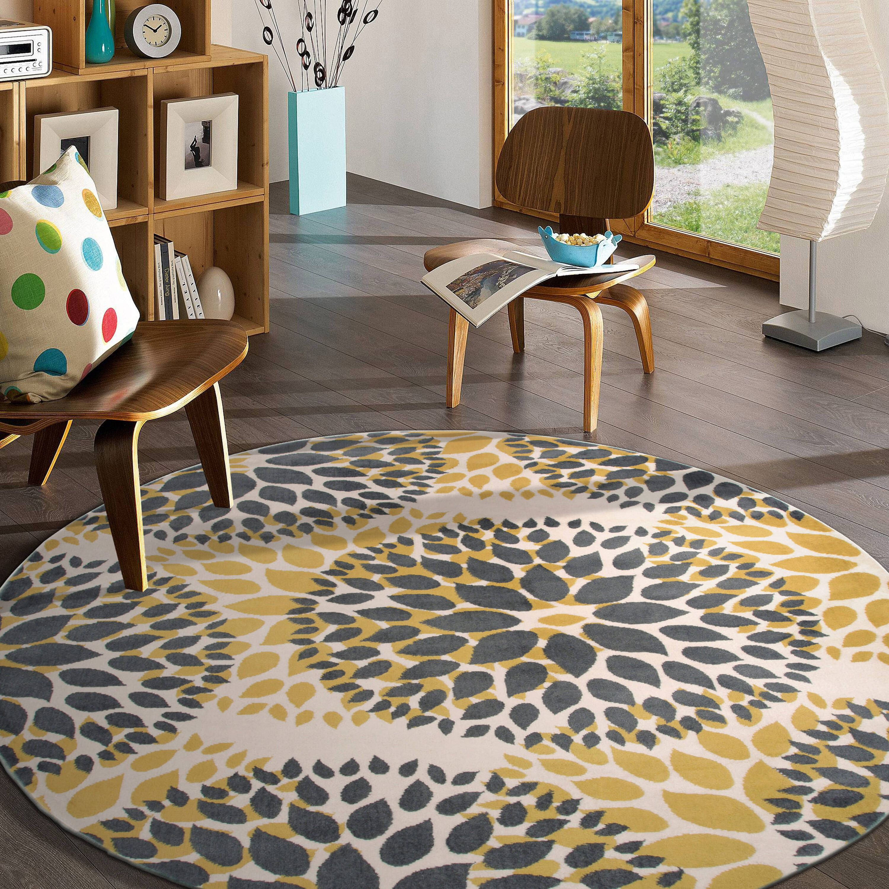 World Rug Gallery 9099 YELLOW 6RND rugs - View #5