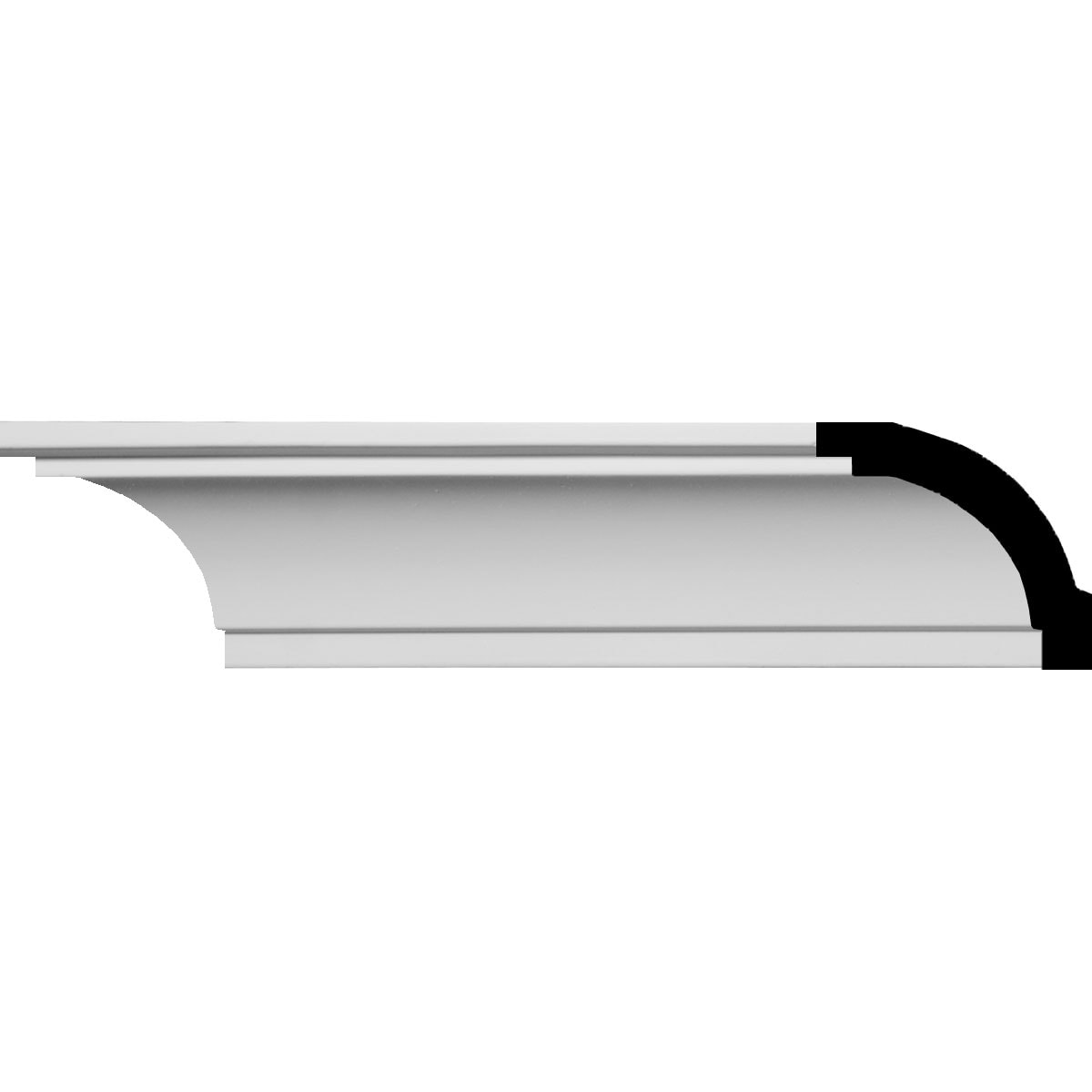 Ekena Millwork MLD01X01X02TY-CASE-8 Tyrone Smooth 2-1/4-in x 7-ft 10-1/2-in Primed Urethane MLD01X01X02TY-CASE-8 Crown Moulding 8 -Pack