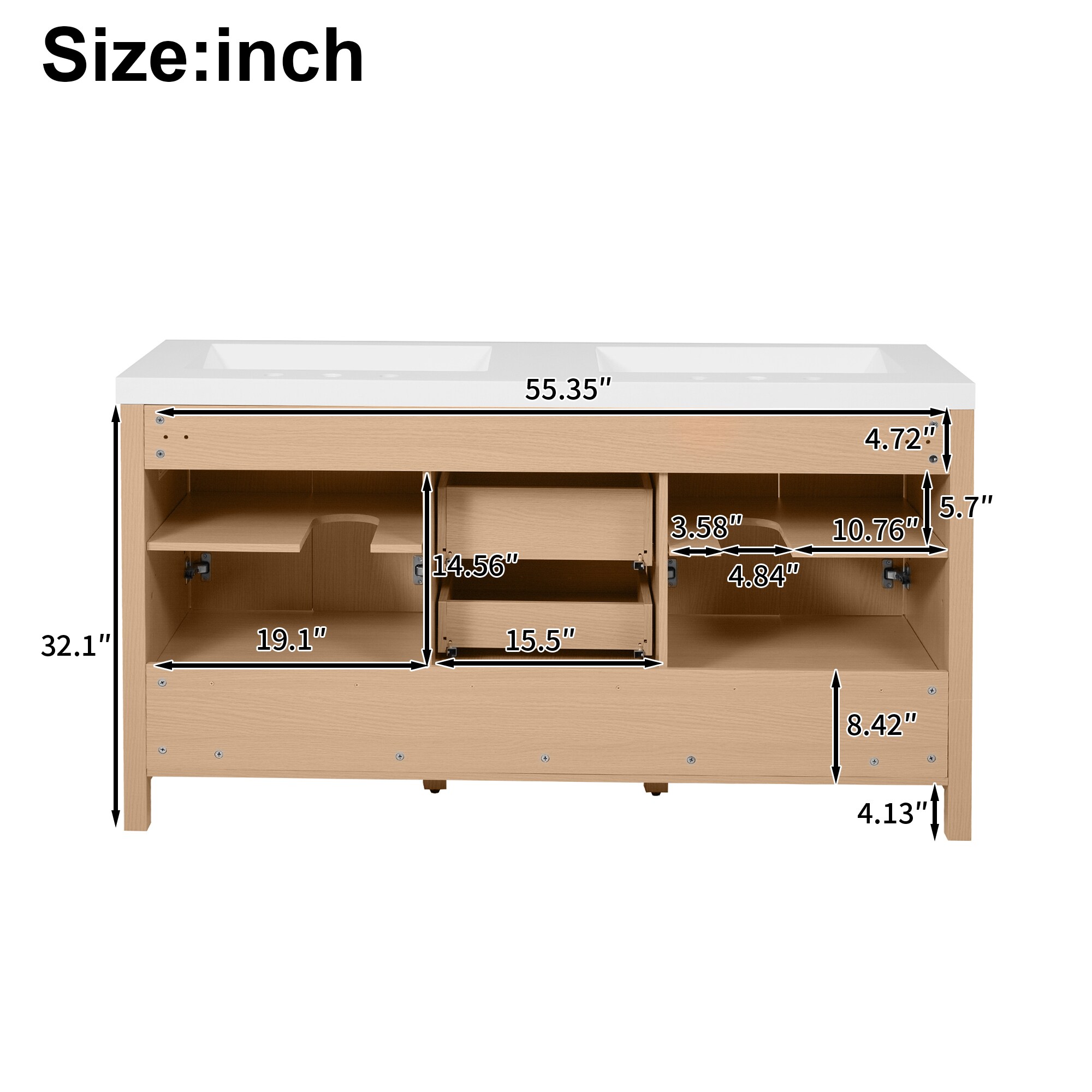 CASAINC CA-GLS00109 Bath-Vanity-Combo - View #5