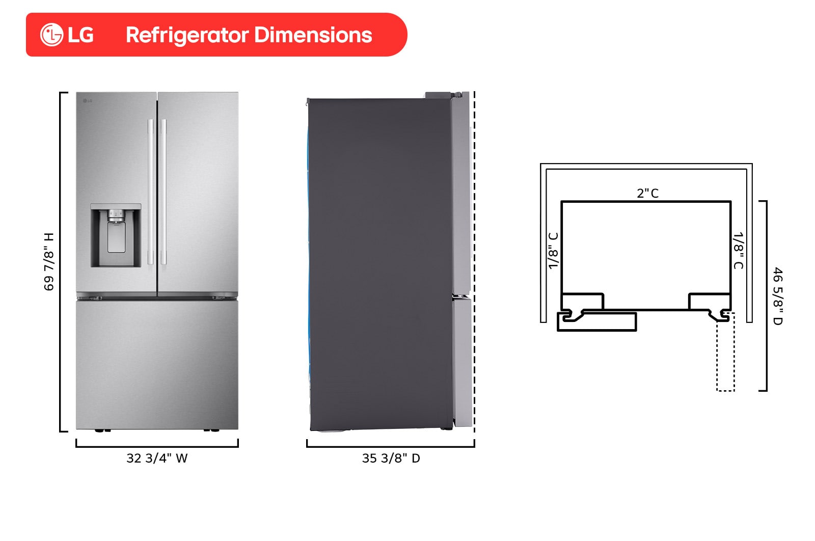 LG LF25H6330S French-Door-Refrigerators - View #12