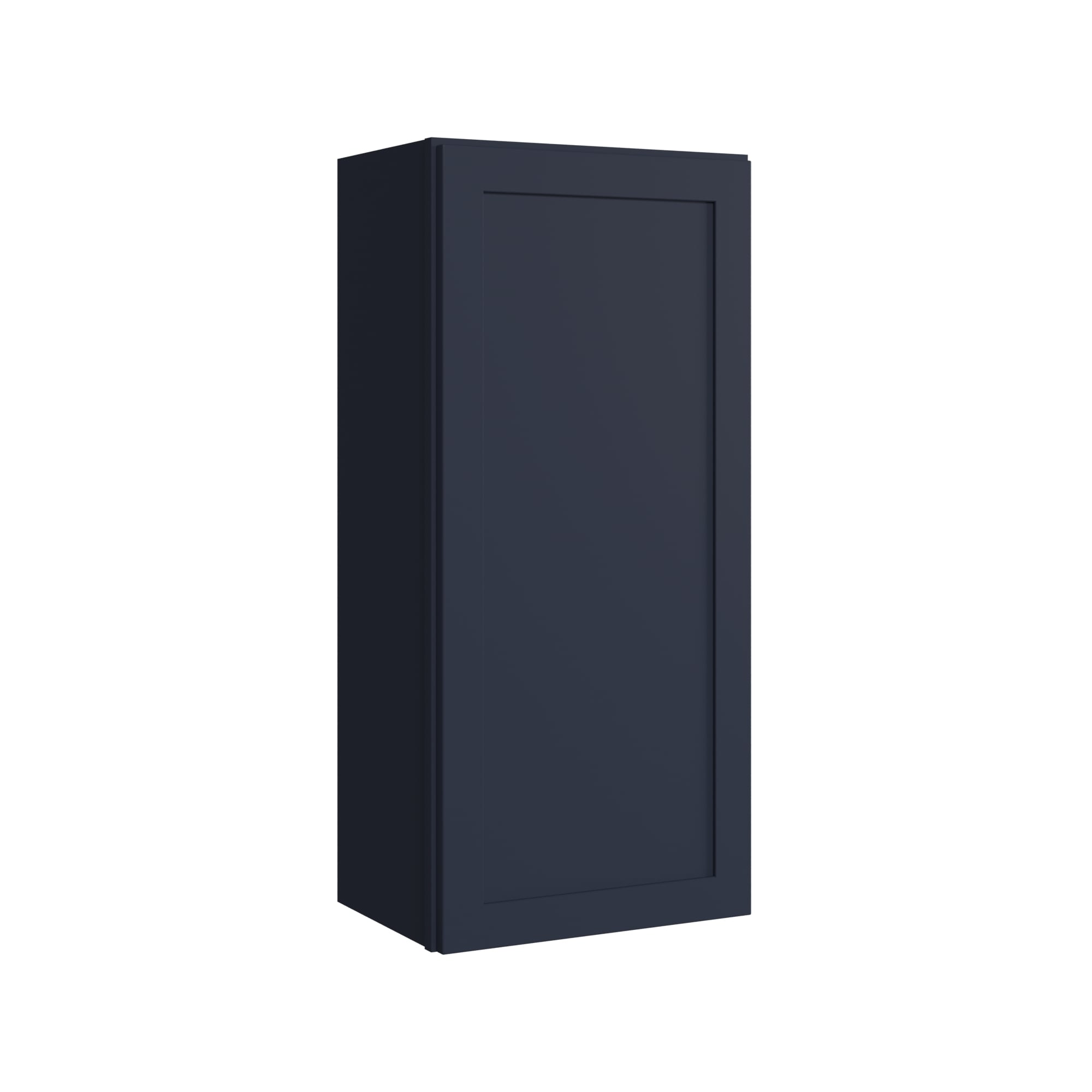 KraftMaid Momentum W1839RG77 Deveron 18-in W x 39-in H x 12-in D Midnight Wall Fully assembled Plywood Cabinet (Recessed Panel Shaker)