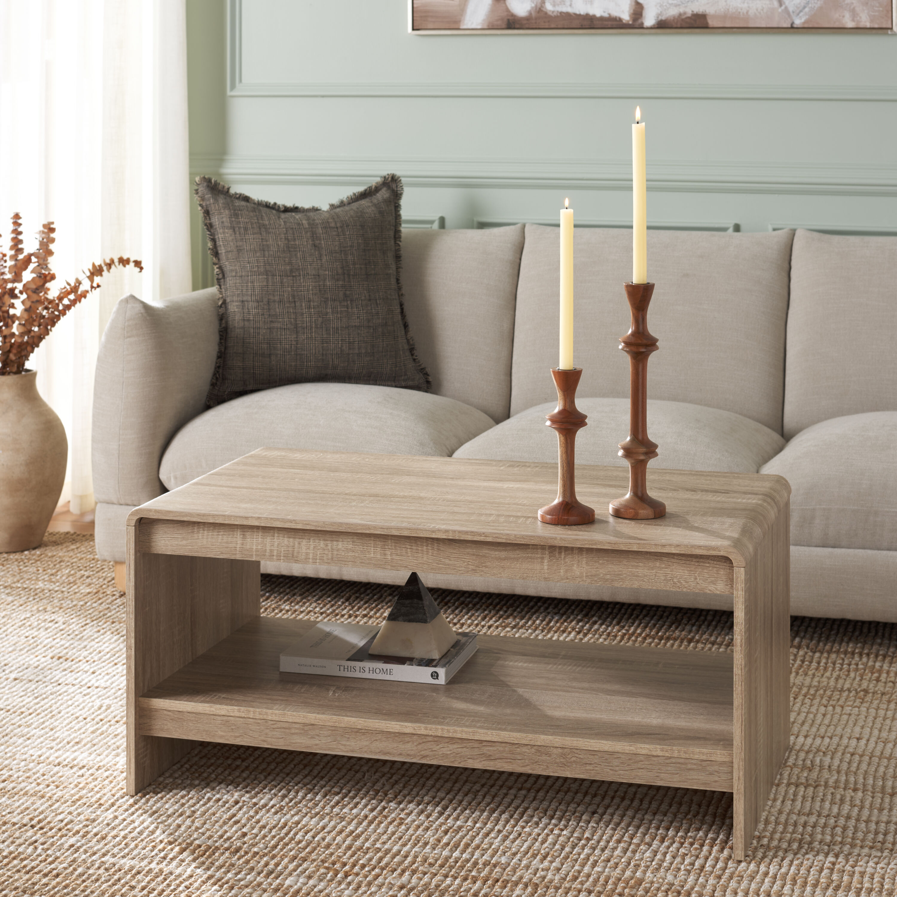 Safavieh Pvc Laminated MDF Modern Coffee Table with Storage in the Coffee Tables department at Lowes