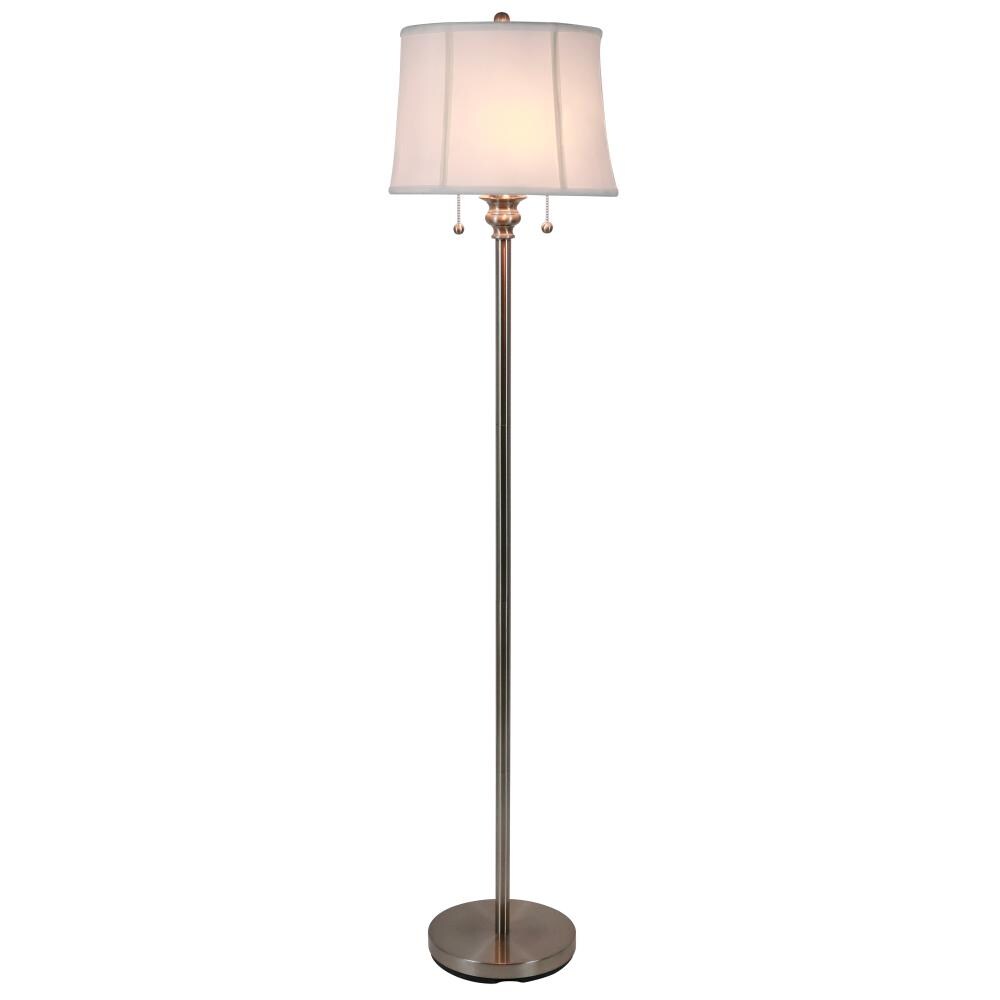 Decor Therapy 61.5-in Zadar Brass Shaded Floor Lamp at Lowes.com