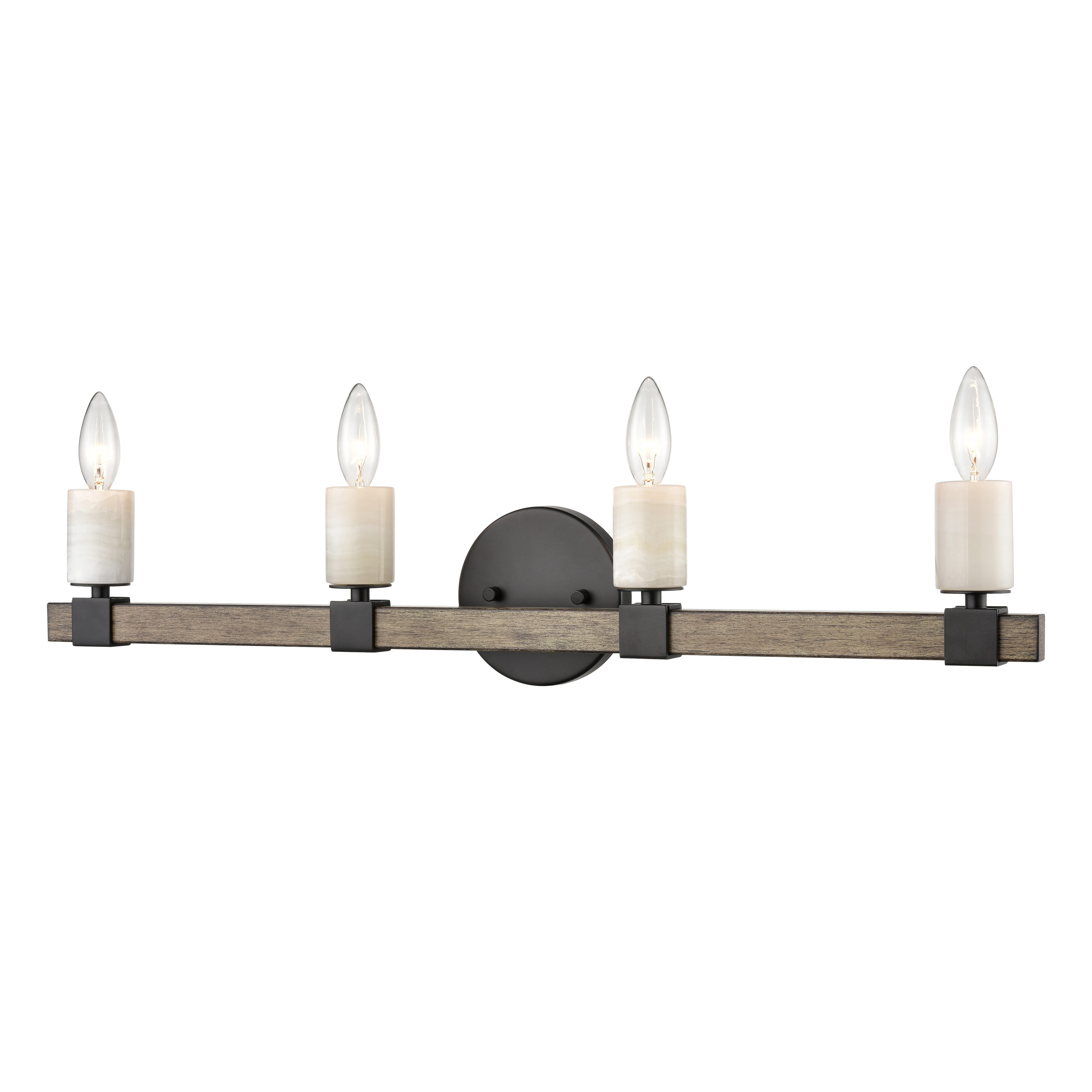 Westmore by ELK Lighting LWVL-220308035 Crestler 30-in 4-Light Matte Black LED Transitional Vanity Light