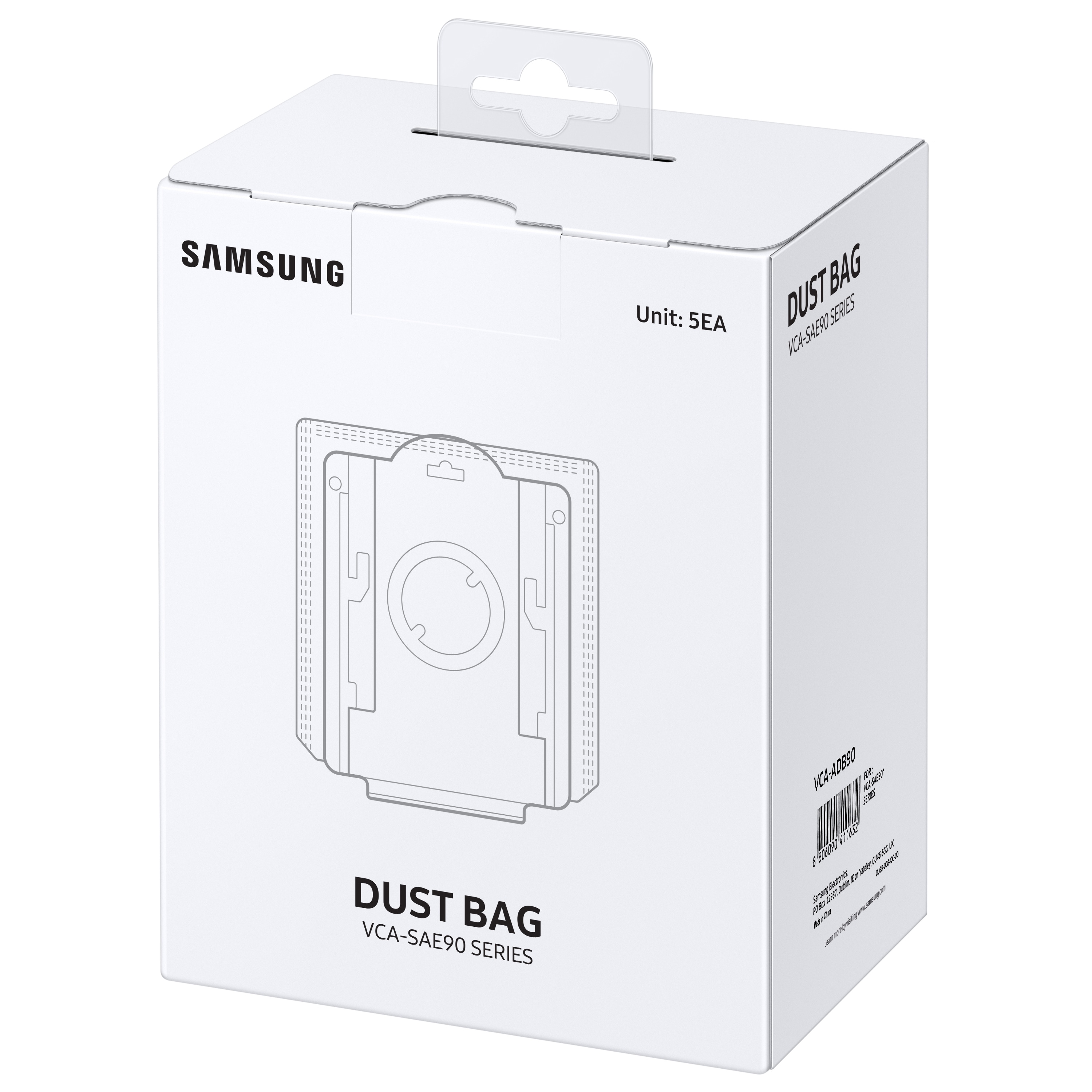 8 Pack VCA-ADB90 Dust Bag for Samsung Clean Station, Auto Empty Dustbin Bag  Compatible With Samsung Jet 90 75 70 60 Series Cordless Stick Vacuum