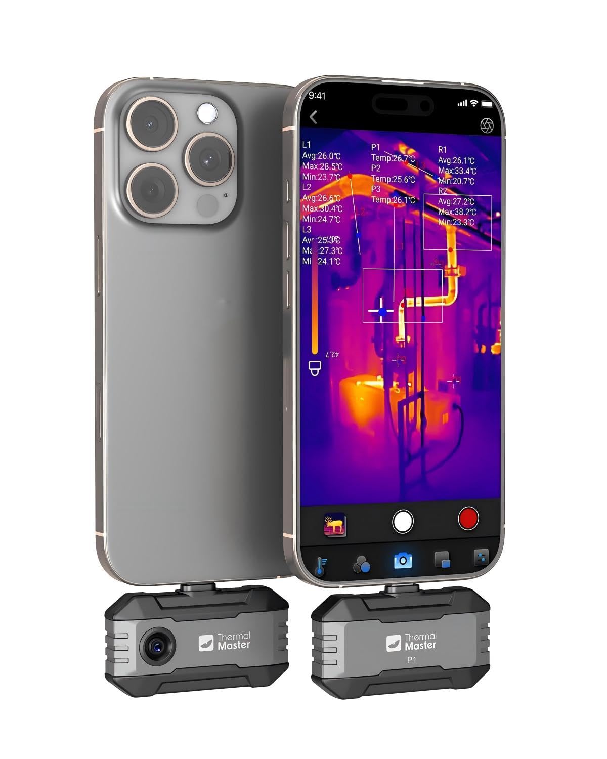 Aoibox USB C Thermal Imaging Camera with audible or visual alerts with 320 x 240 resolution with temperature alerts #LABGUVJS