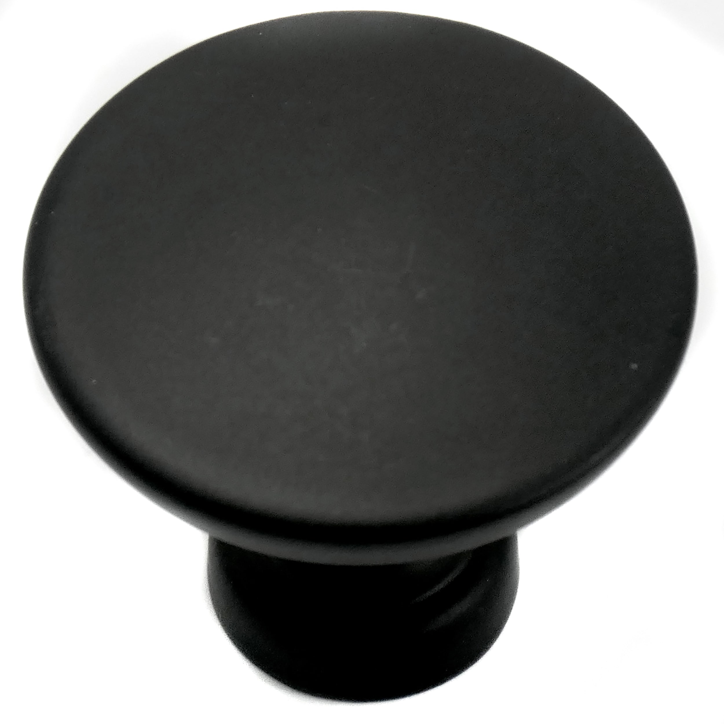 MNG Hardware 86020 Soho 1-1/8-in Matte Black Round Transitional Cabinet Knob