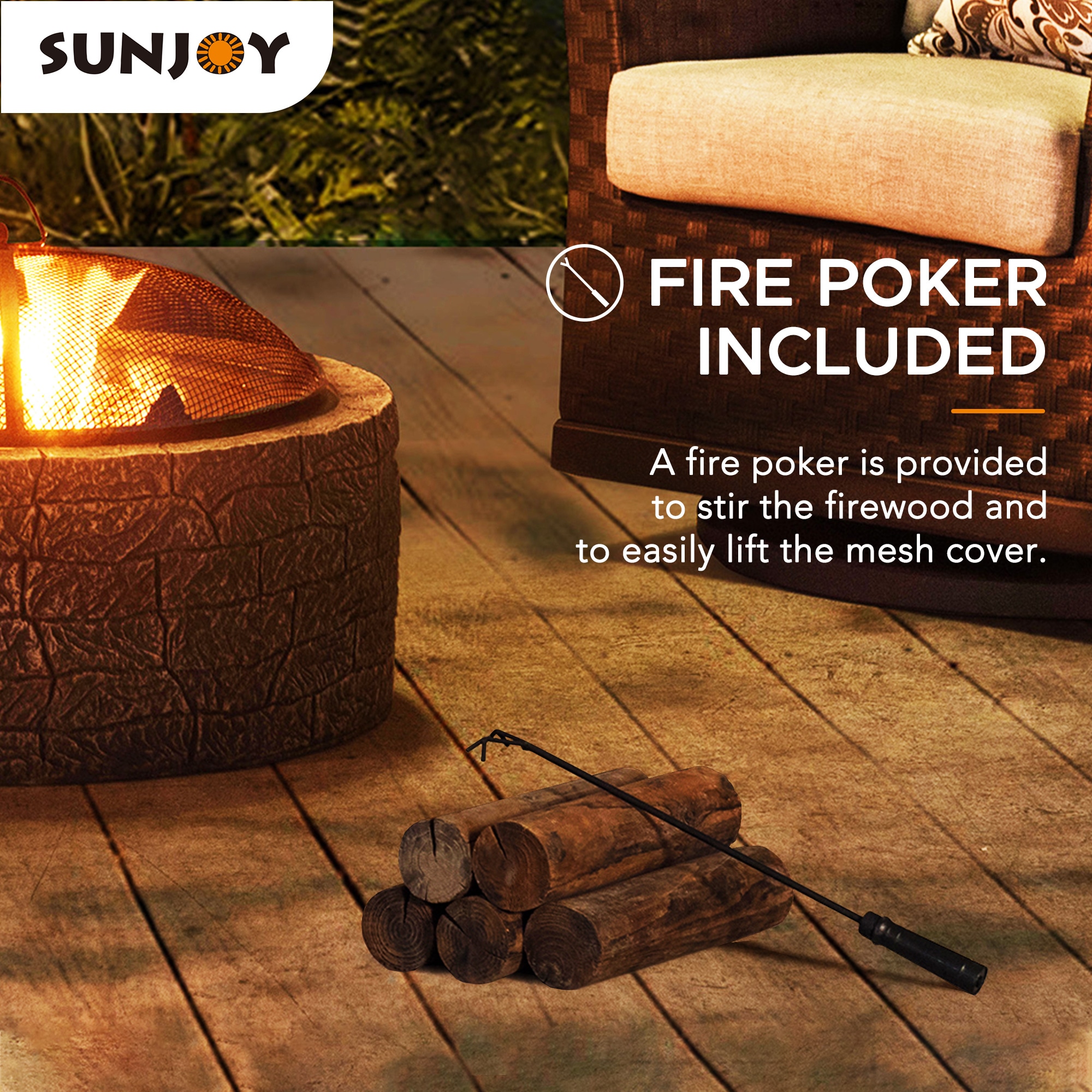 Sunjoy A301016300 Outdoor-Woodburning-Firepits - View #4