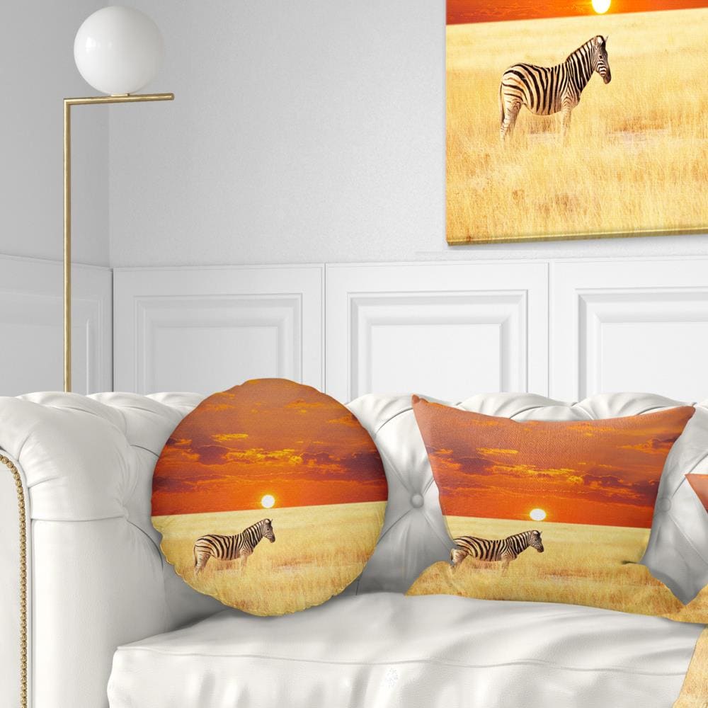 Designart CU12438-12-20 12-in x 20-in Orange Indoor Decorative Pillow