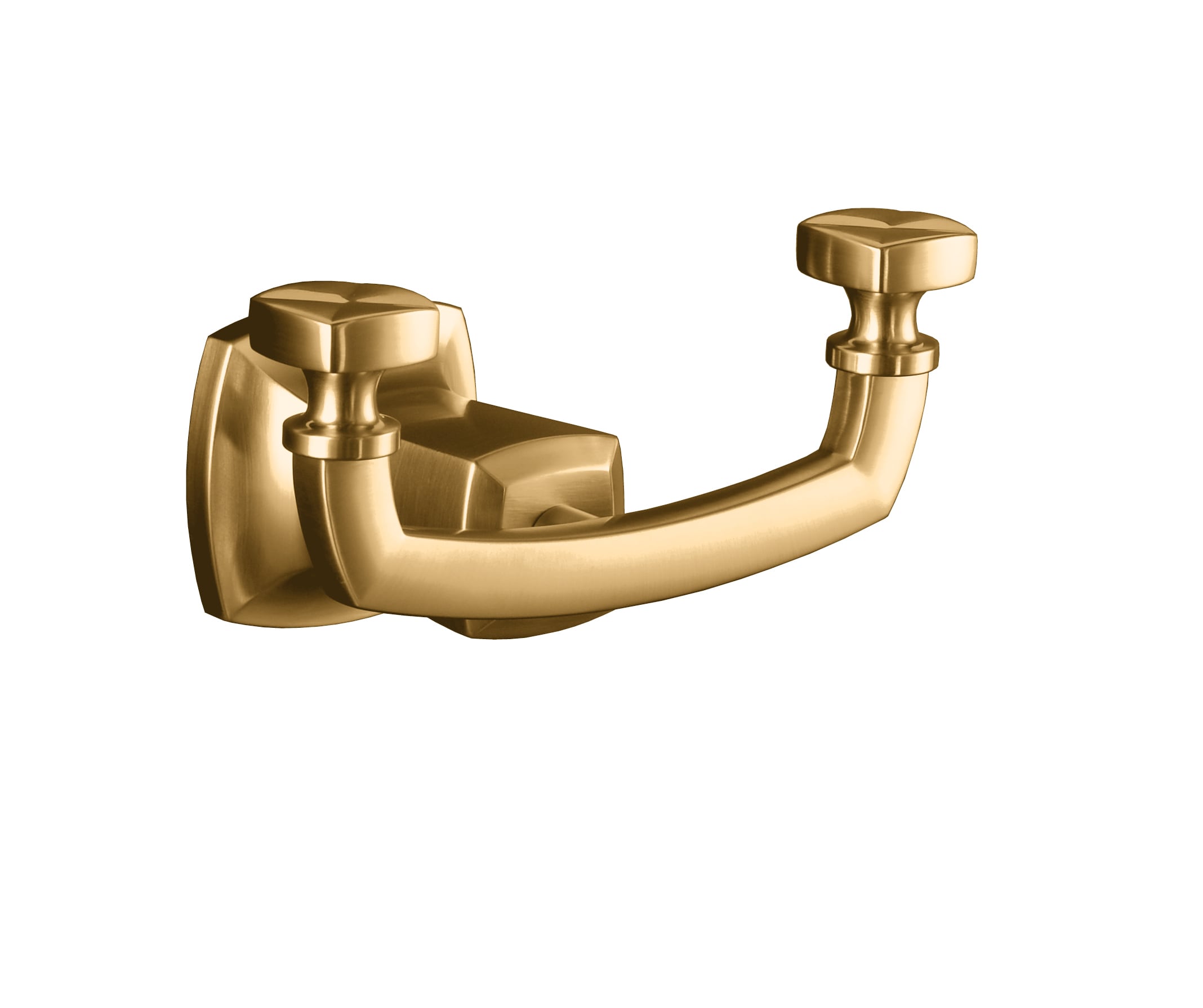 KOHLER Margaux Vibrant French Gold Double-Hook Wall Mount Towel Hook in the  Towel Hooks department at