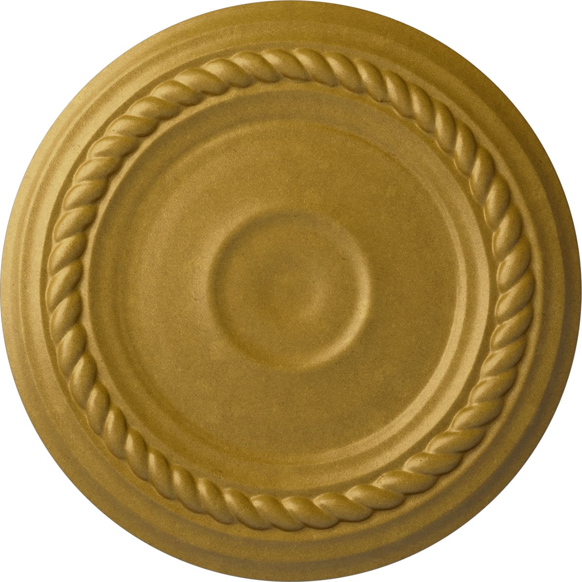 Ekena Millwork CM07ALPGS Small Alexandria 7.875-in W x 7.875-in L Painted Pharaohs Gold Polyurethane Whole Ceiling Medallion