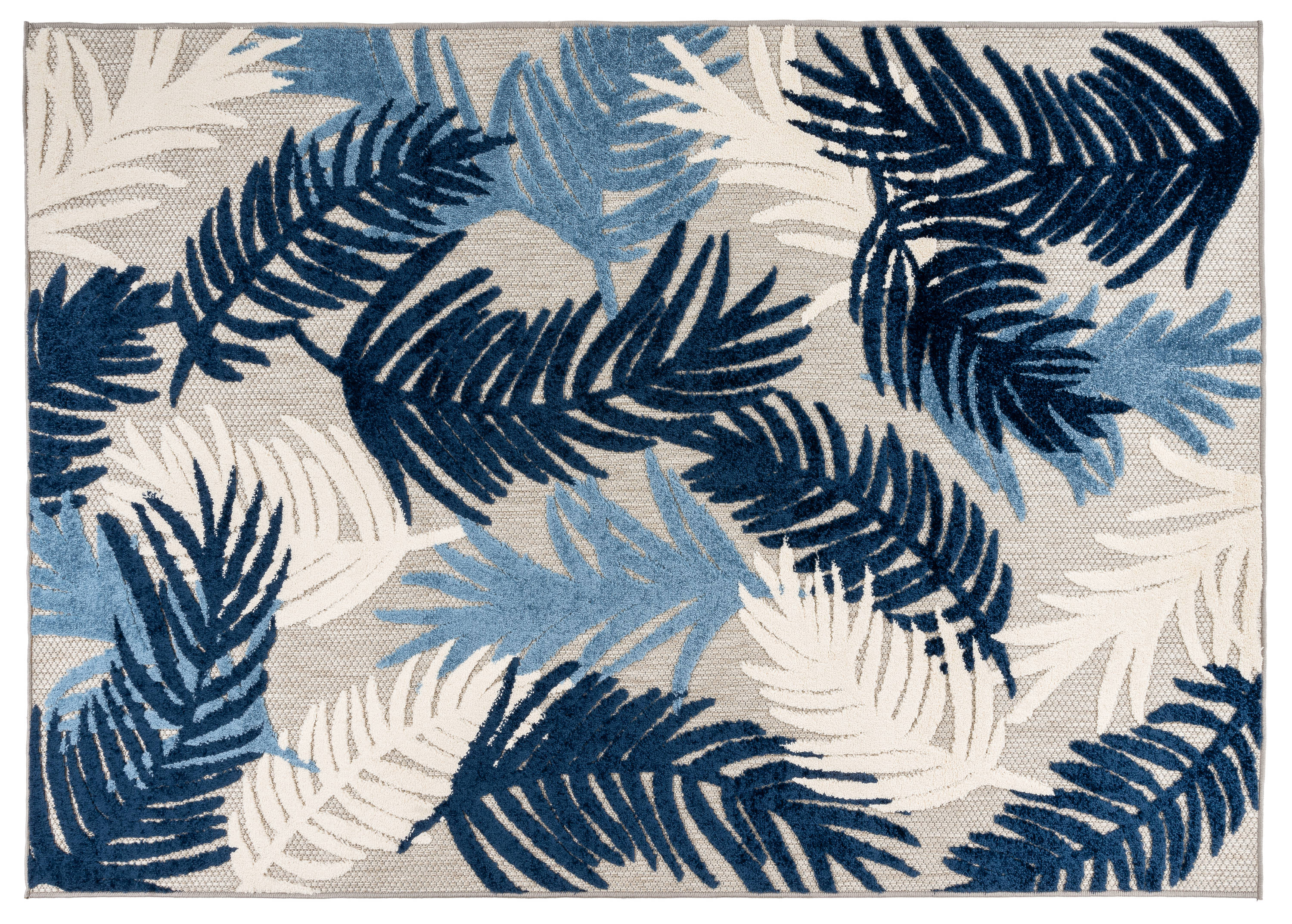 Rio Green Palm Leaves Reversible Indoor Outdoor Floor Mat - World Market