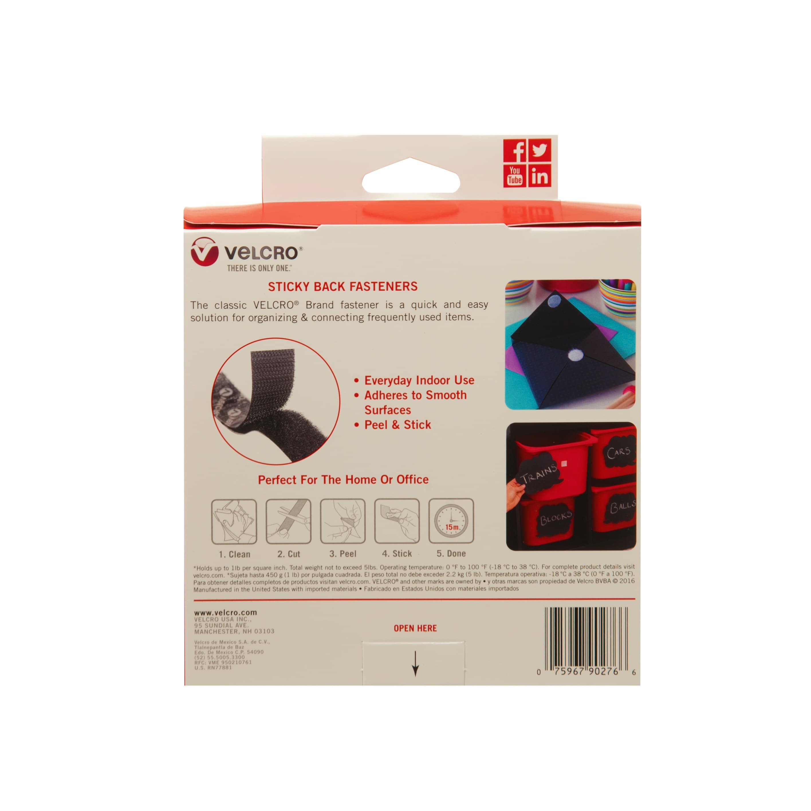 VELCRO Brand 4-Pack Reusable Nylon Not Rated One Size Fits Most