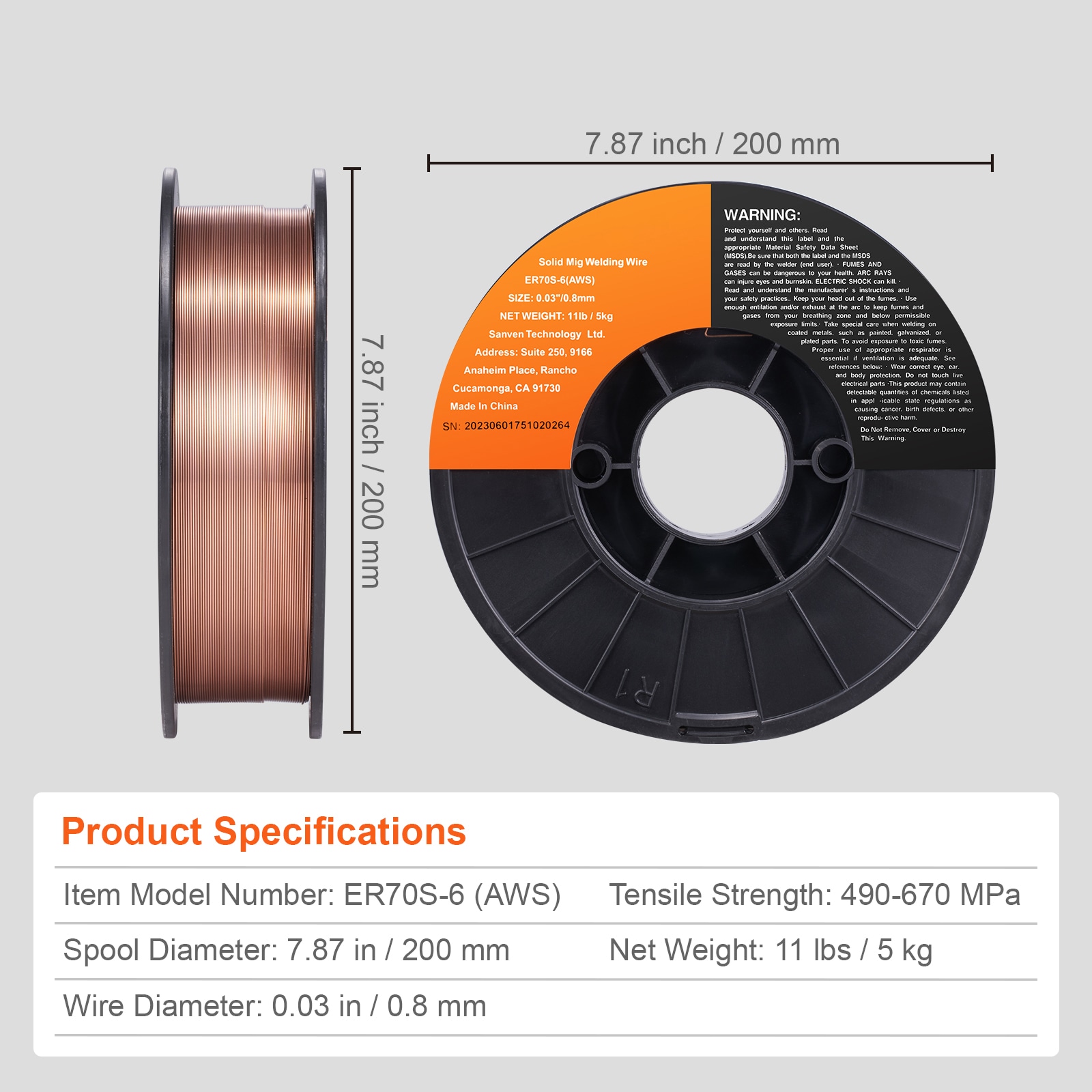 VEVOR SXHSJMIGER70SL7MJV0 Consumable-Welding-Wire - View #8