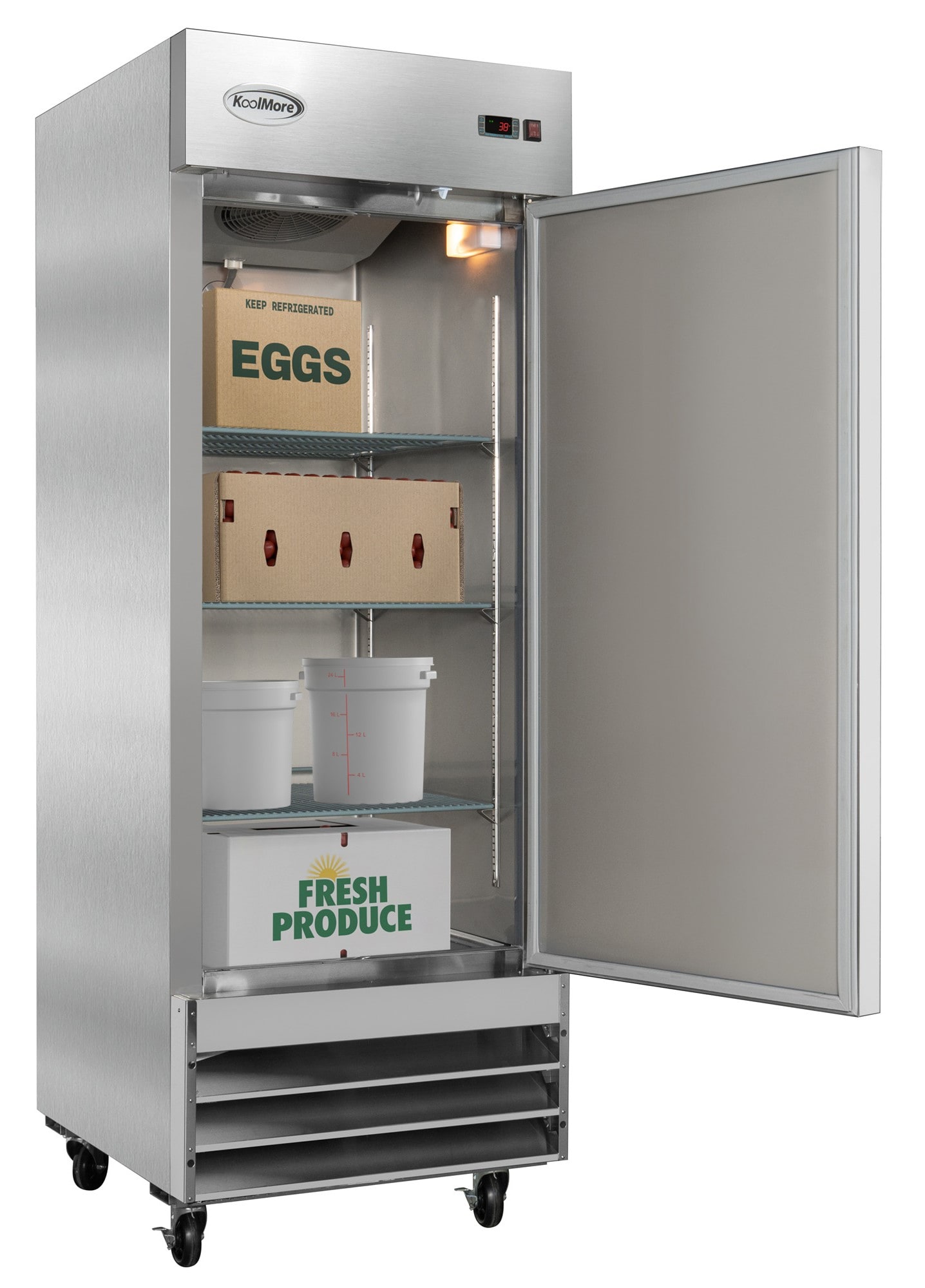 KoolMore LOW-RIR-1D-SS Commercial-Refrigerators - View #5