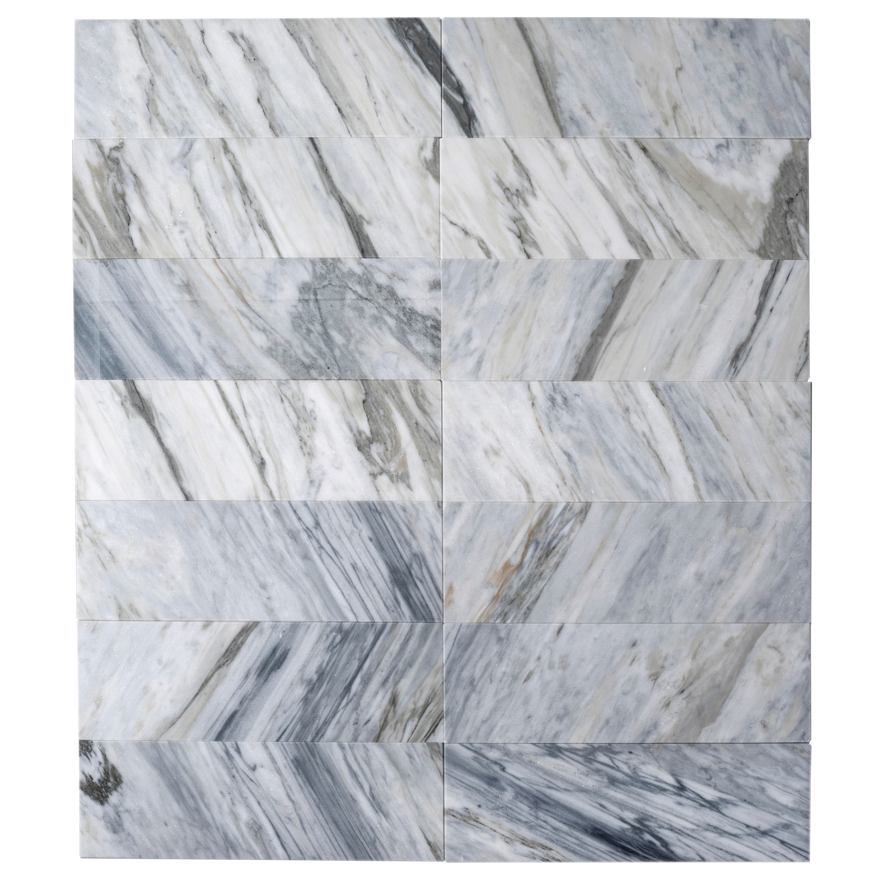 Apollo Tile APLFBL88412HA Ivory White 4-in x 12-in Honed Natural Stone Marble Subway Tile (5-sq. ft/ Carton)