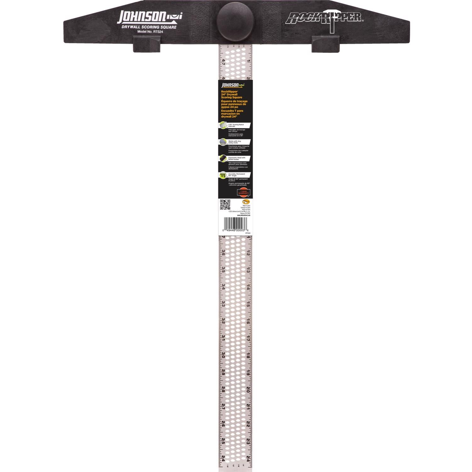 Johnson RockRipper 24 in. L Aluminum Drywall Scoring Square 1PK in