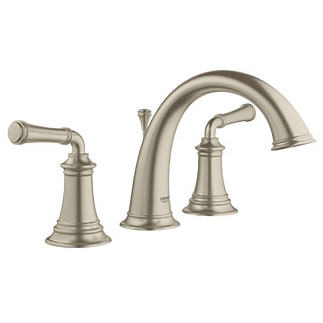 Grohe Gloucester Brushed Nickel 2 Handle Widespread Watersense Bathroom Sink Faucet With Drain In The Faucets Department At Com - How To Fix A Leaky Grohe Bathroom Faucet Handles