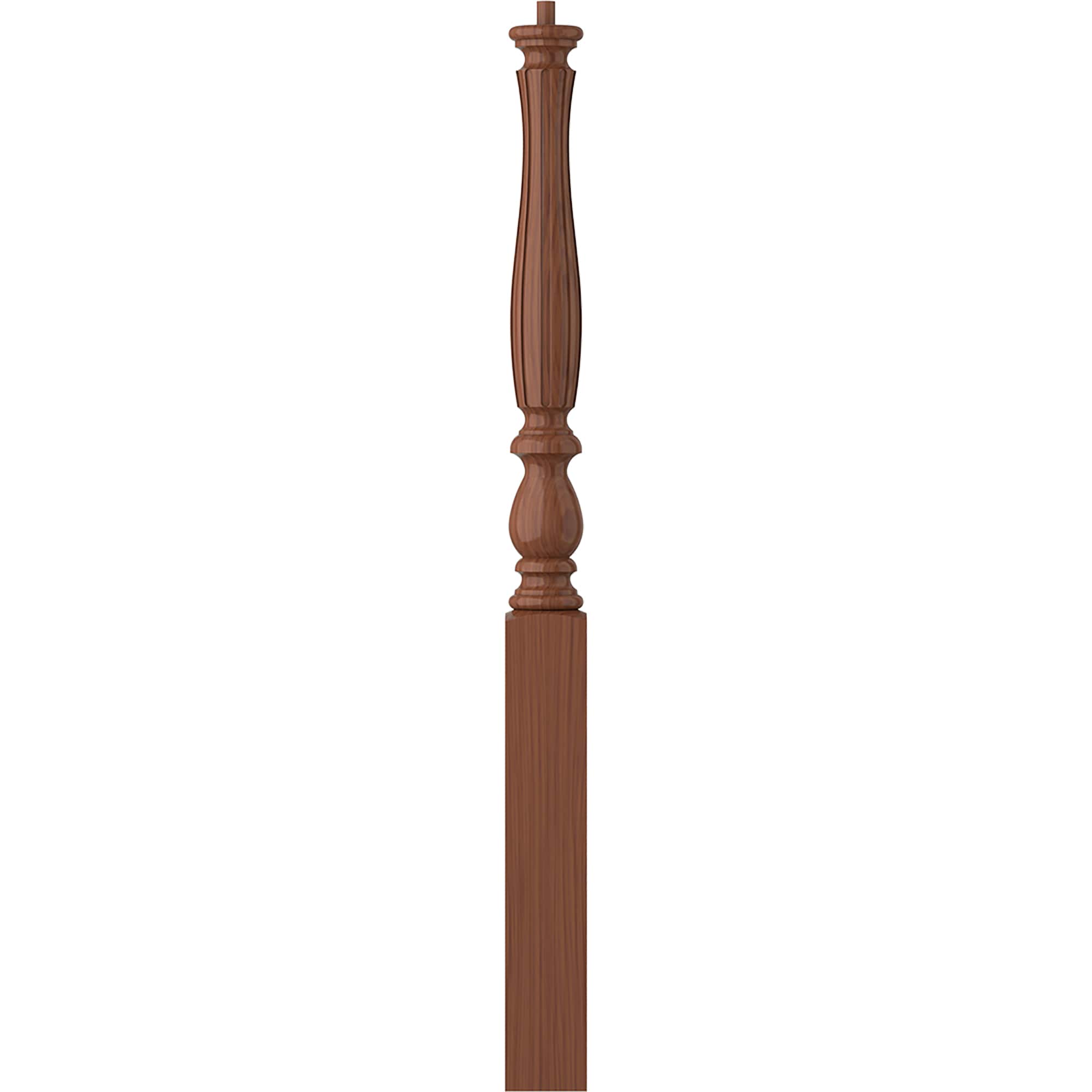 L.J. Smith Stair Systems LJF-3910-C Harbor 3.25-in x 43-in Unfinished Cherry Starting Stair Newel Post