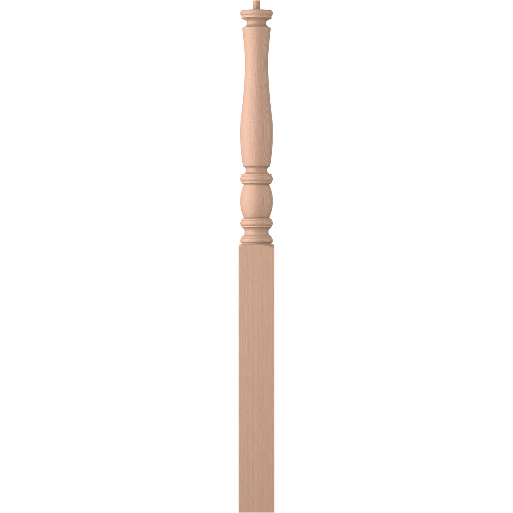 L.J. Smith Stair Systems LJP-3314-HM Briarcliffe 3.5-in x 50-in Unfinished Hard maple Starting Stair Newel Post