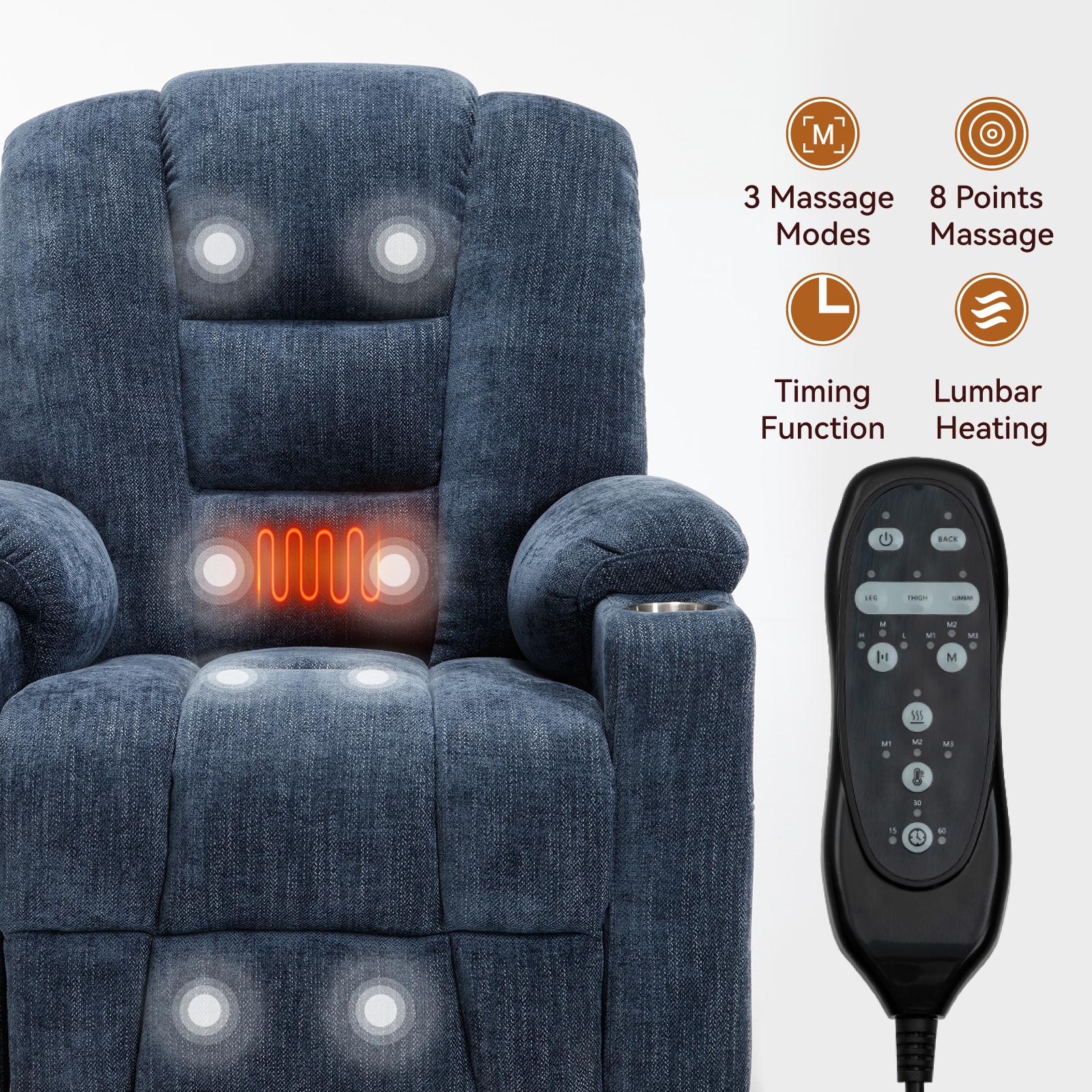 Mondawe WFMD-L001C-51-BLUE recliners - View #3