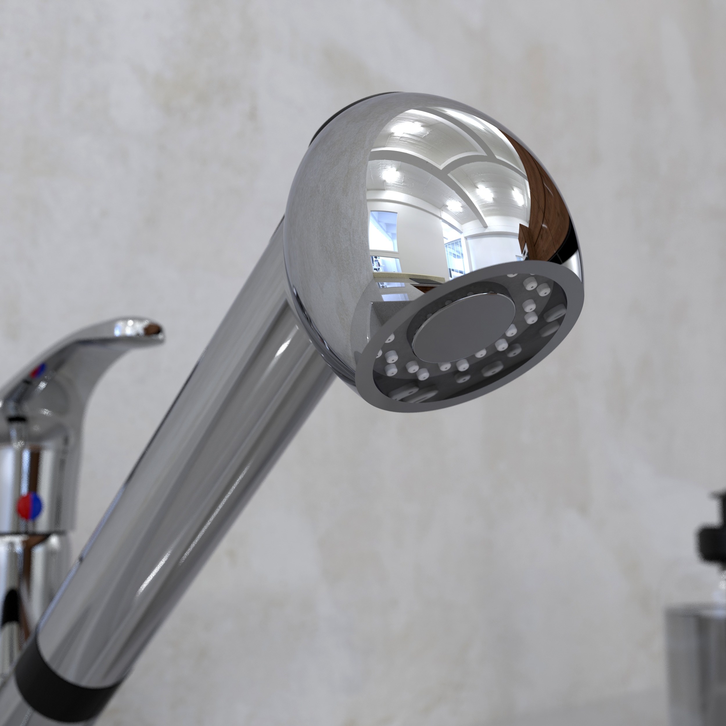 Polished Chrome Single Handle Pull-Out Kitchen Faucet with Sprayer
