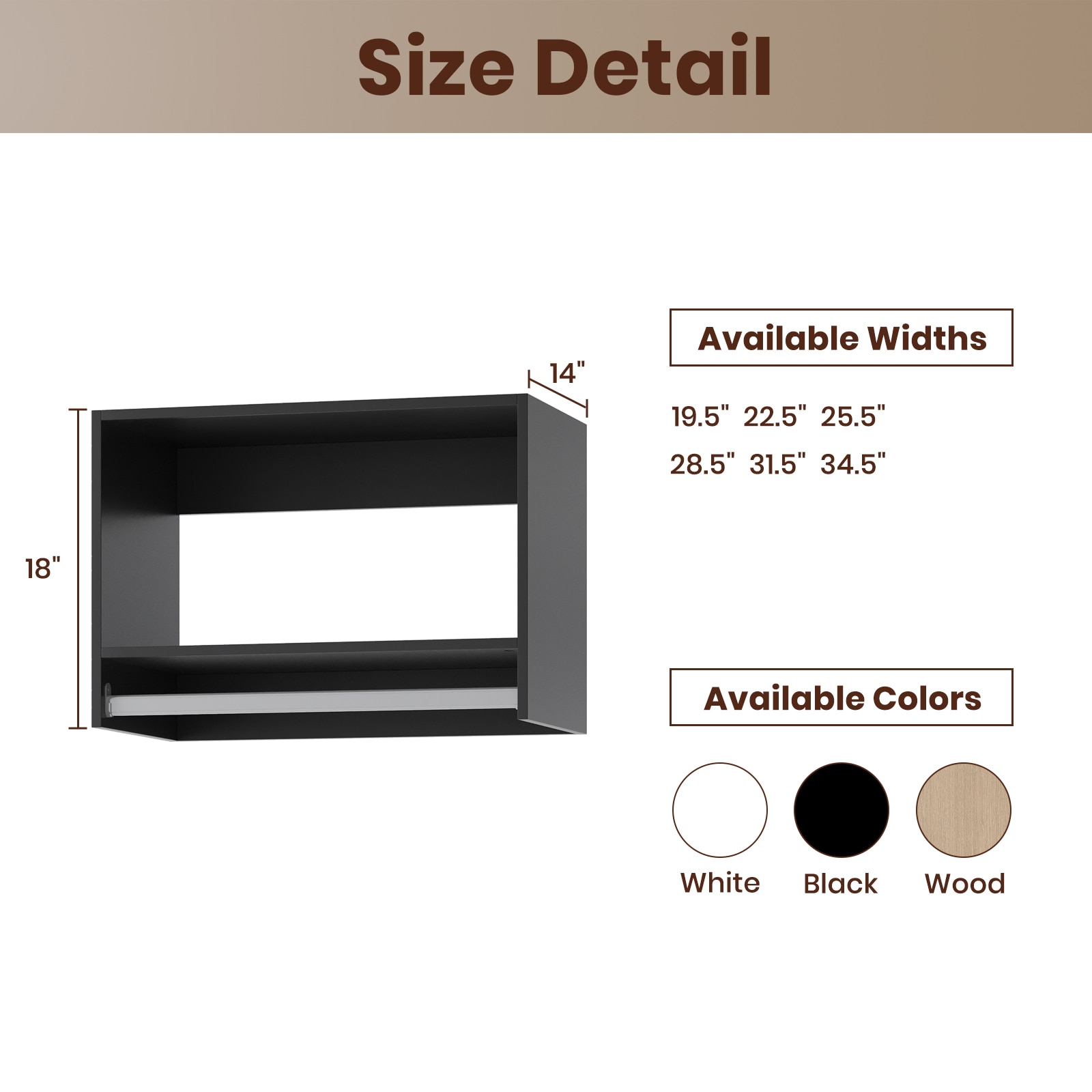 LOVMOR LO-B0DF0055CB-SY-ZJL Wood-Closet-Shelves - View #3