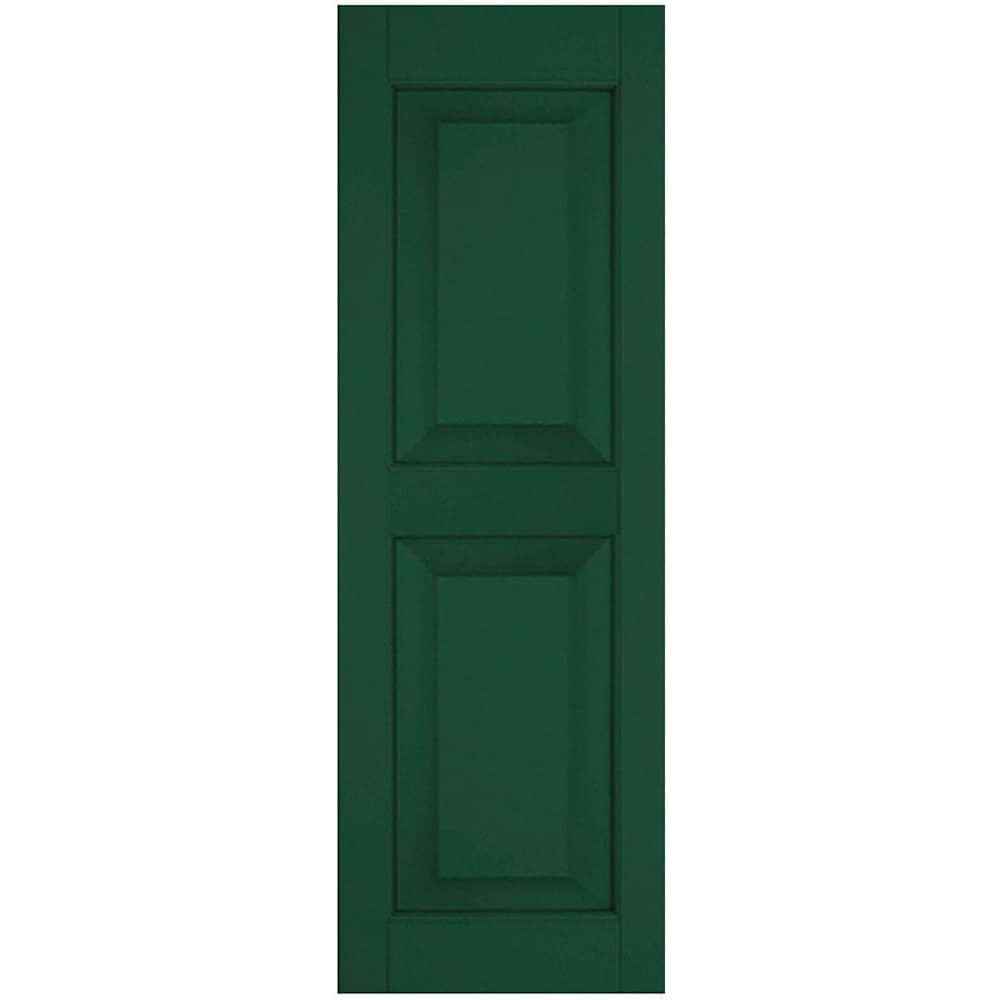 Ekena Millwork RWR18X031CGP 18-in W x 31-in H Chrome Green Farmhouse Wood Exterior Shutters (2-Pack)