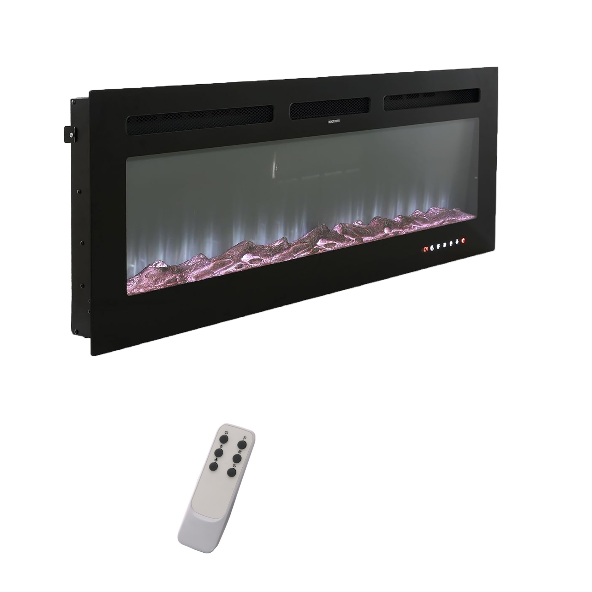 CASAINC TR-83350IN 30-in W Black Wall mount Fan-forced Wall-mount Electric Fireplace with Remote Control Included