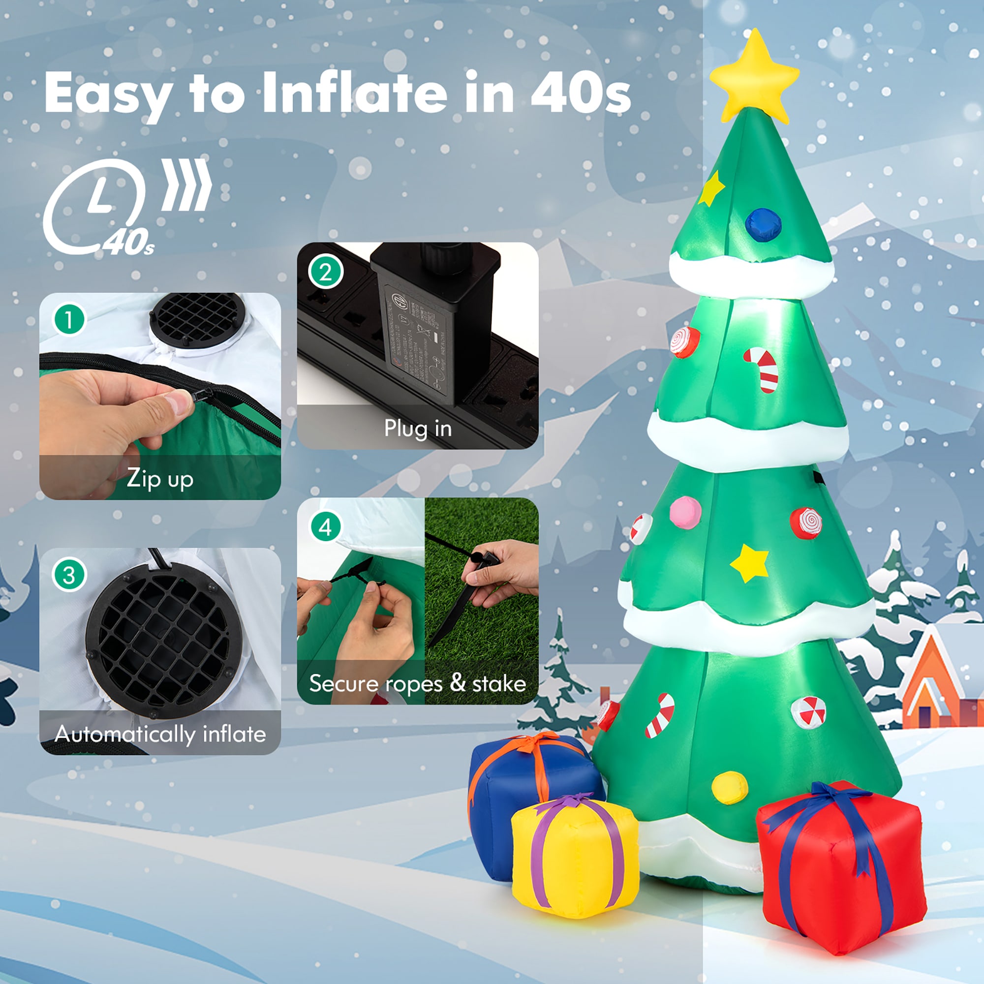 Costway LWS00693 Christmas-Inflatables - View #8