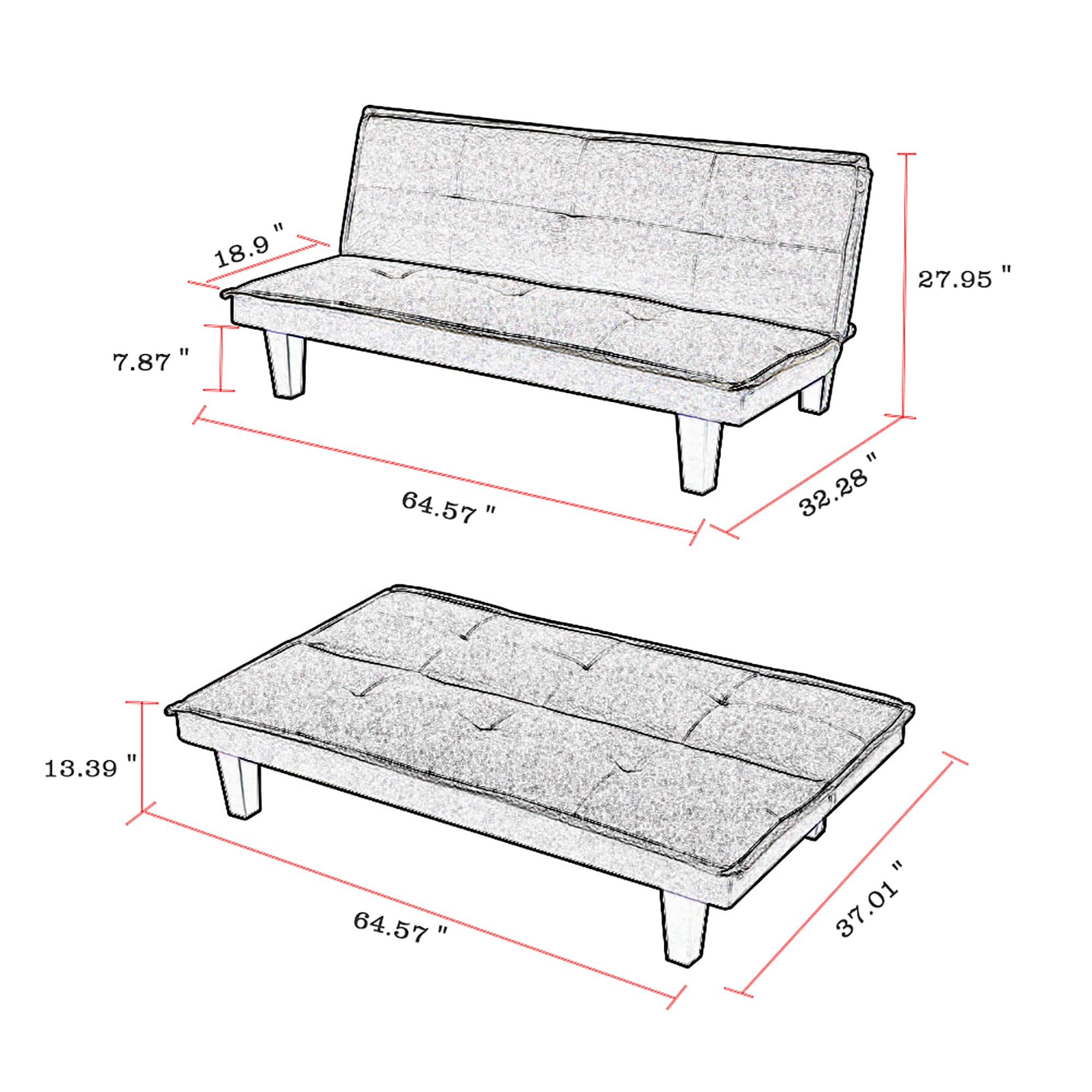 CASAINC SF-XCH11LGY Sofas-Loveseats - View #7