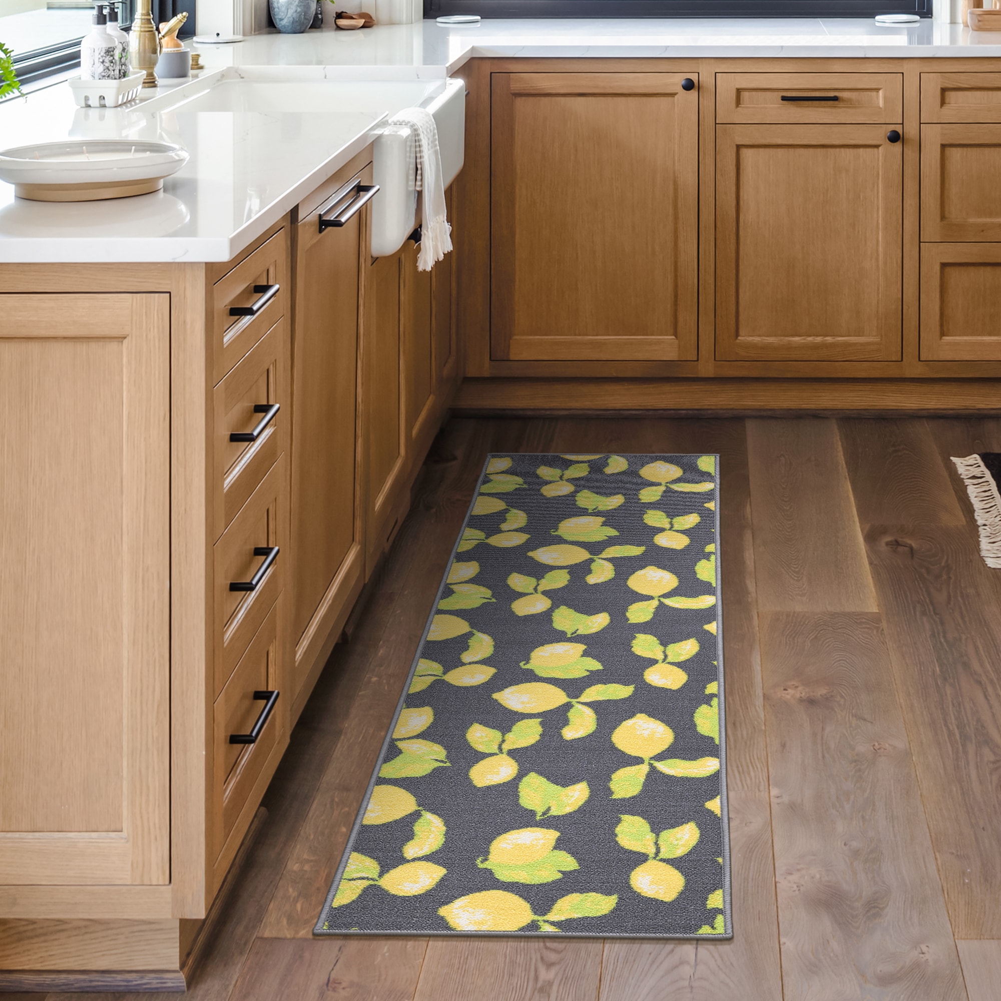 Ottomanson CRM7353-20X59 Charm 2 x 5 (ft) Loomed Nylon Gray Rectangular Indoor Abstract Mid-Century Modern Runner rug