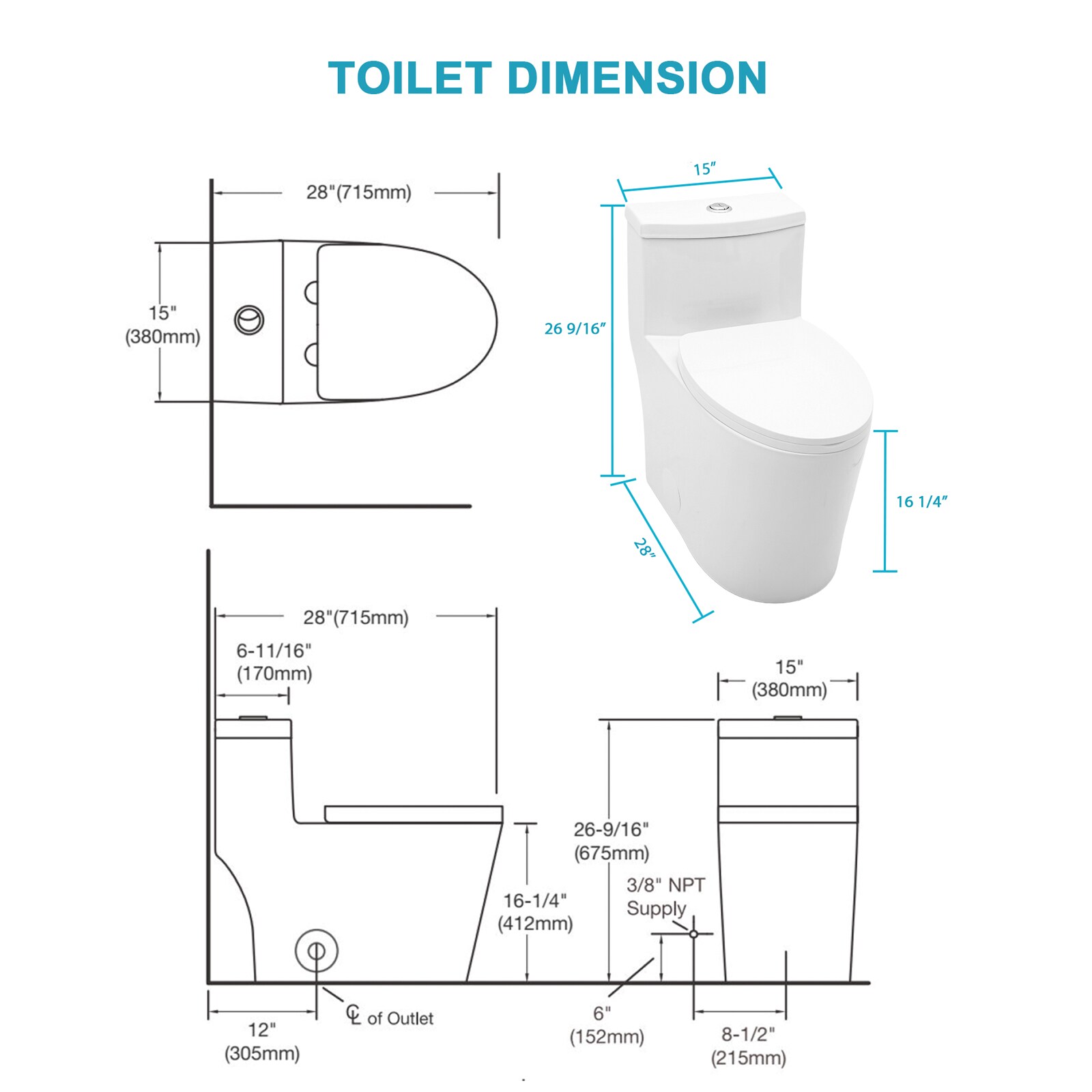 Vanityfus VF-LD-70203 toilets - View #3