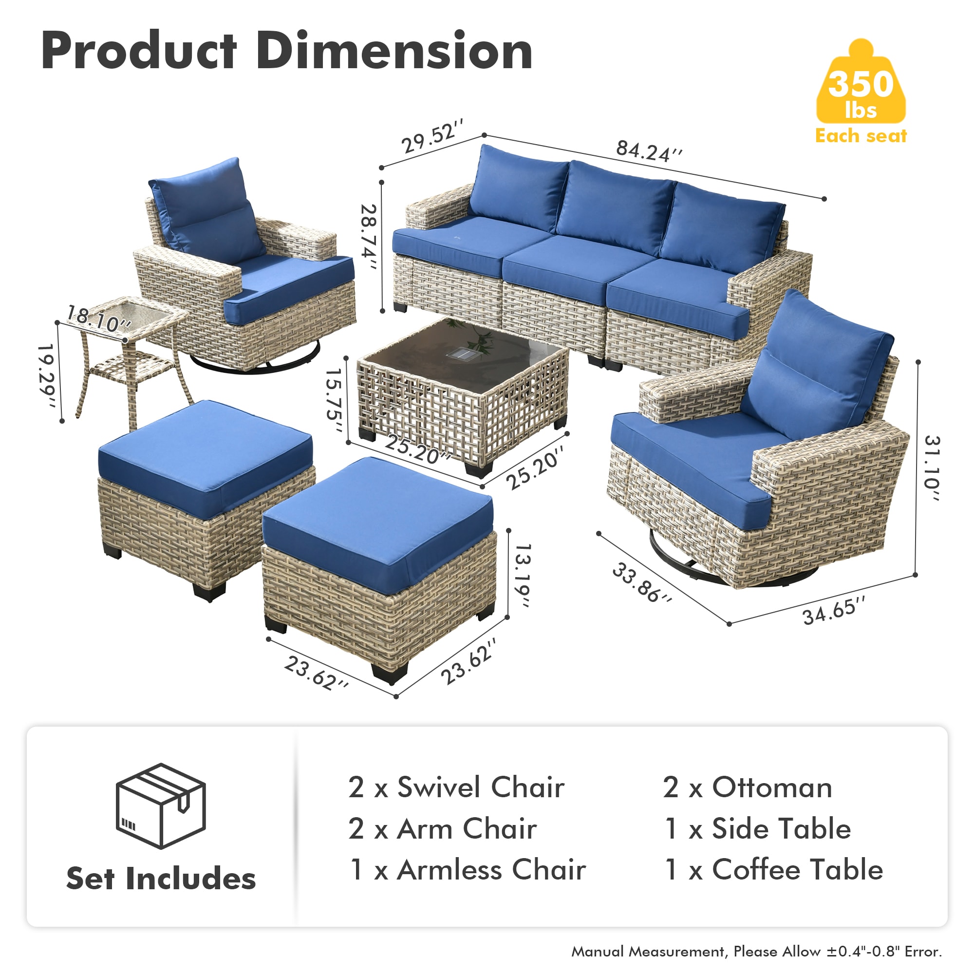 XIZZI XITBS7074-RC3 Patio-Conversation-Sets - View #9