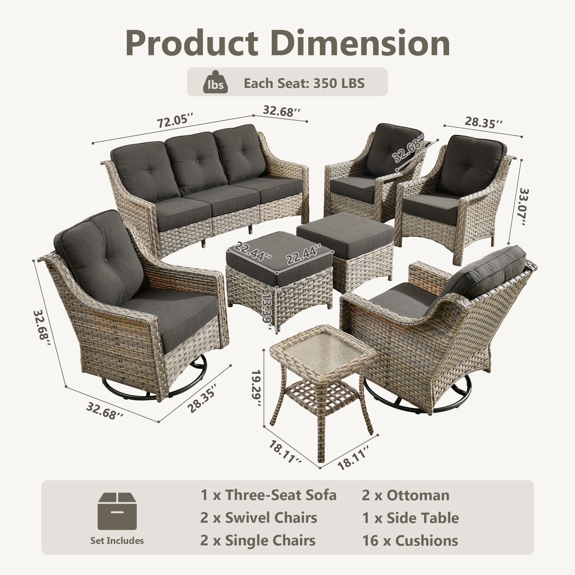ALTRIGUS 6L-YZPAD108-AL Patio-Conversation-Sets - View #3