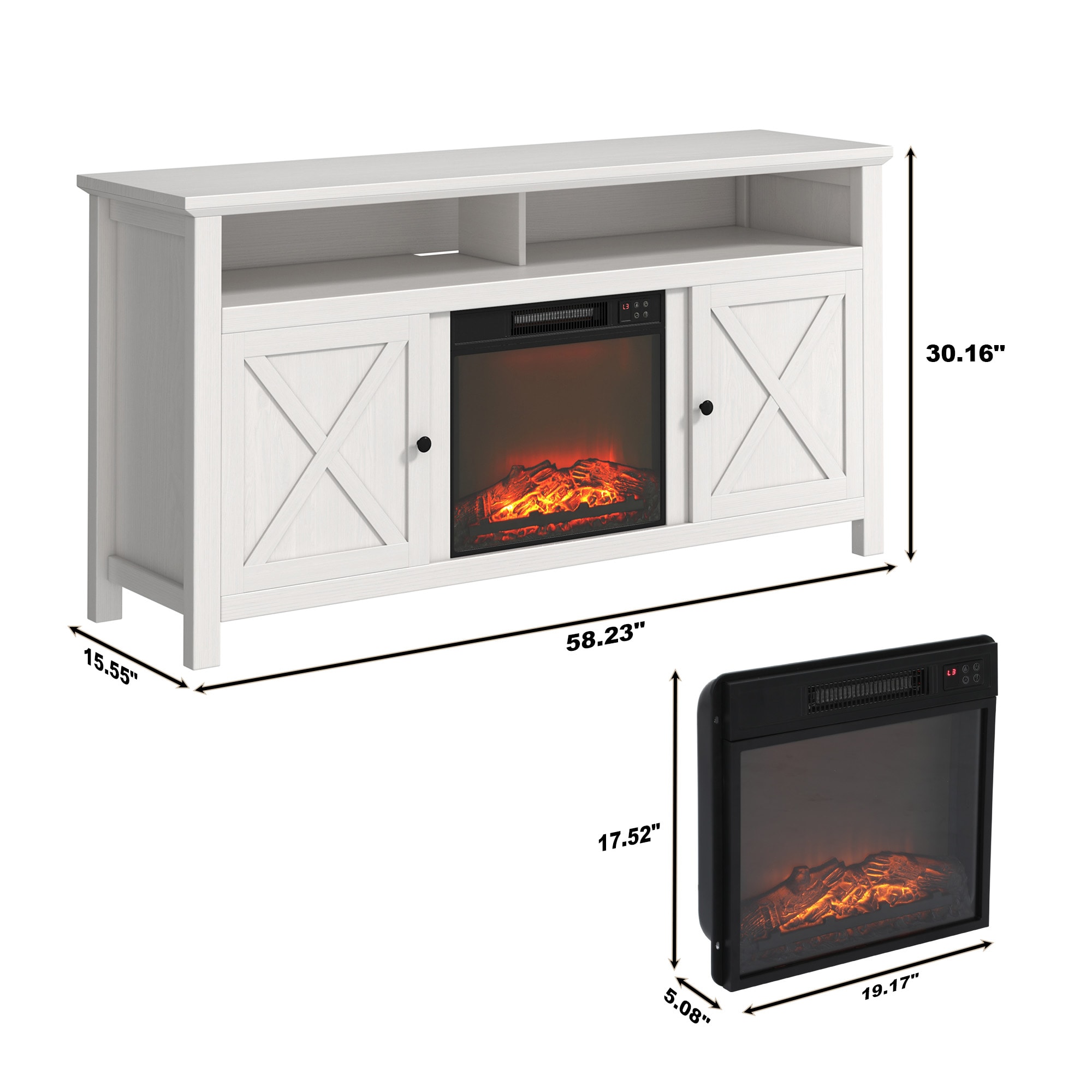 Clihome CL-SX1HA58WH Electric-Fireplaces - View #5