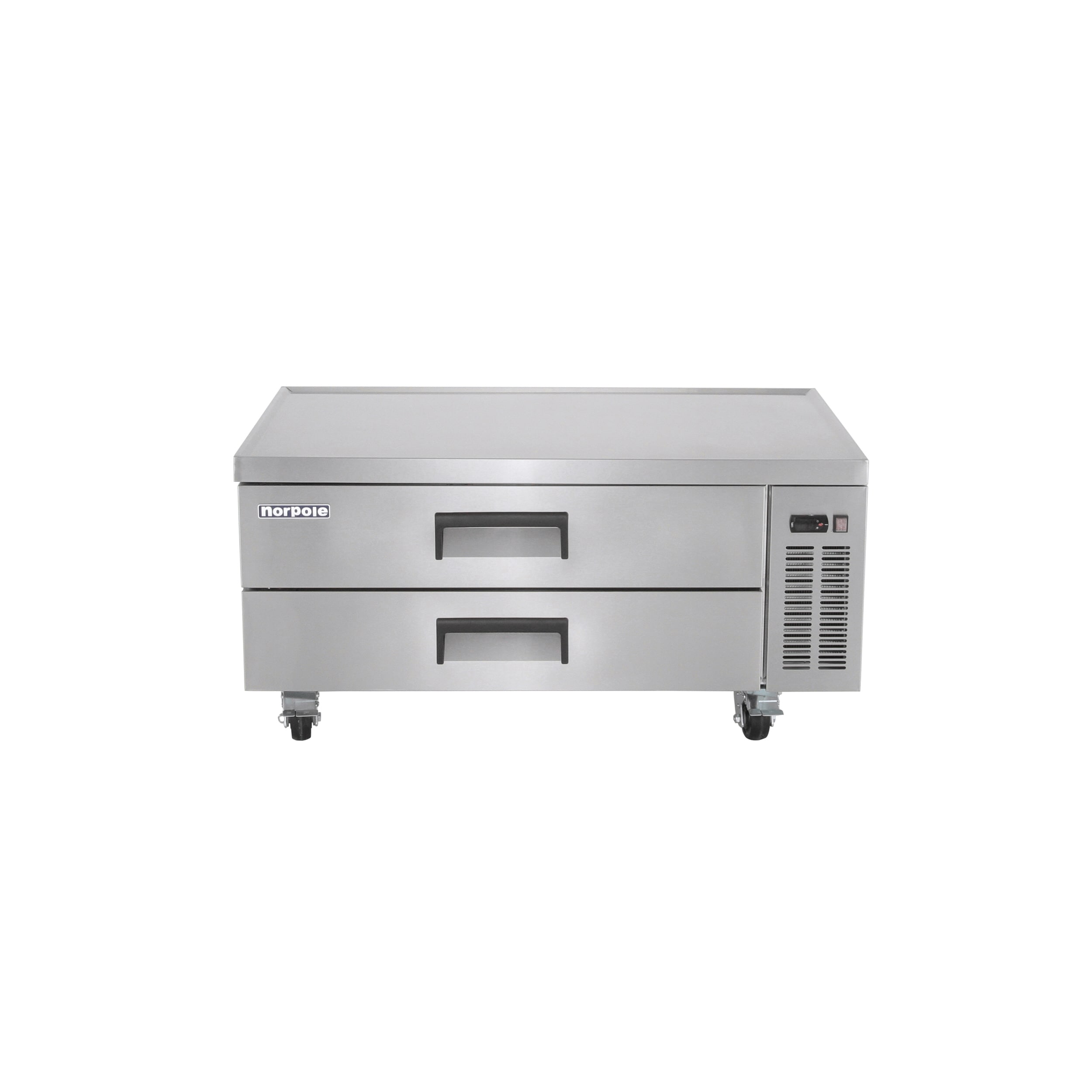 Norpole NPCB-52 34-cu ft Commercial Refrigerators 2 Stainless steel -Door Freezerless ( Black )