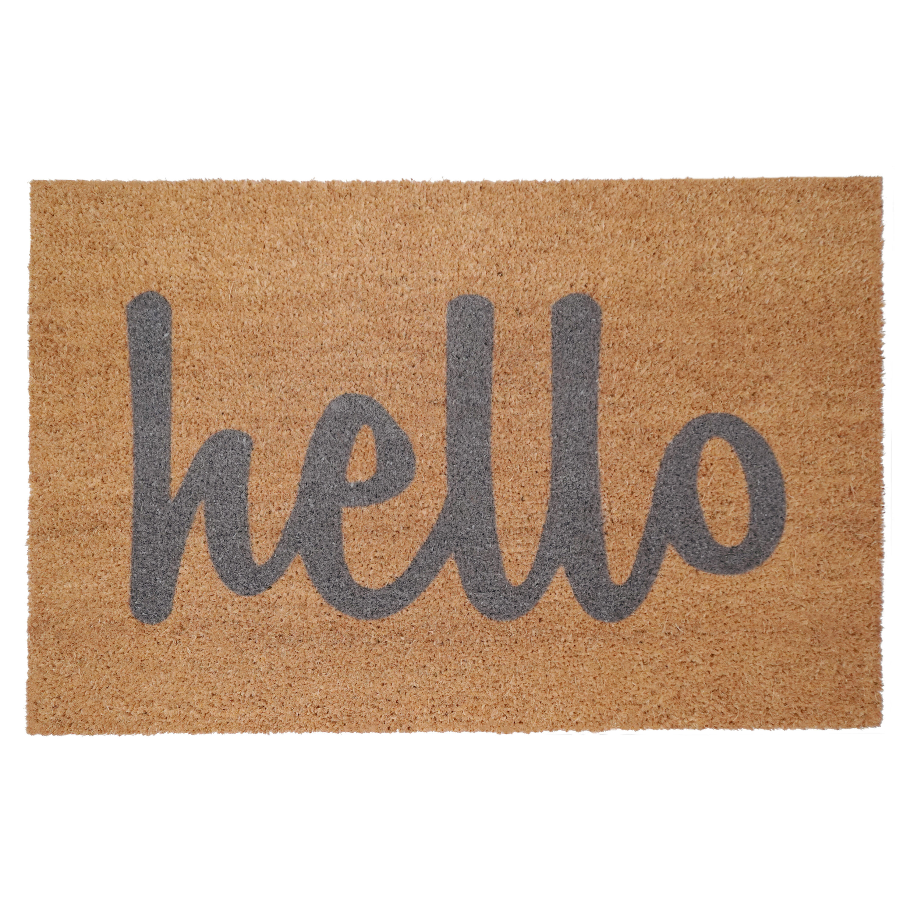 Callowaymills 100352436NGS 2-ft x 3-ft Multi Coir/Vinyl Rectangular Indoor or outdoor Decorative Hello Door mat
